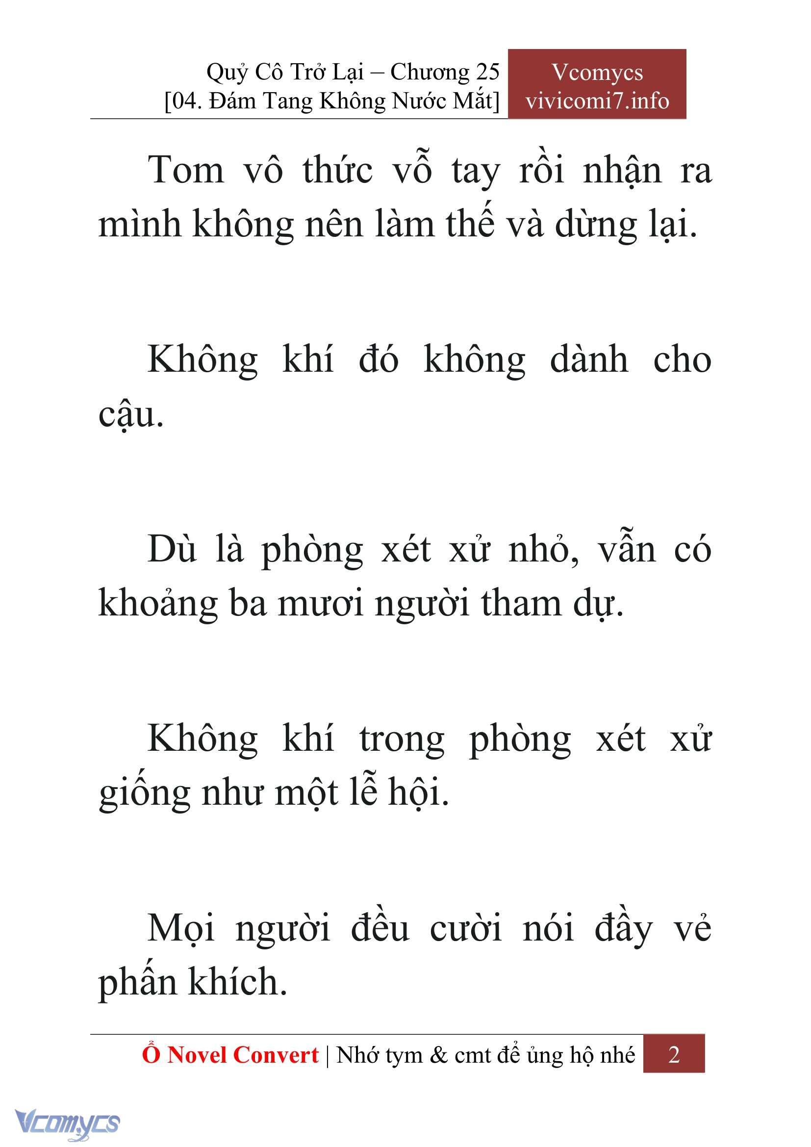 [Novel] Quý Cô Trở Lại Chap 25 - Trang 2