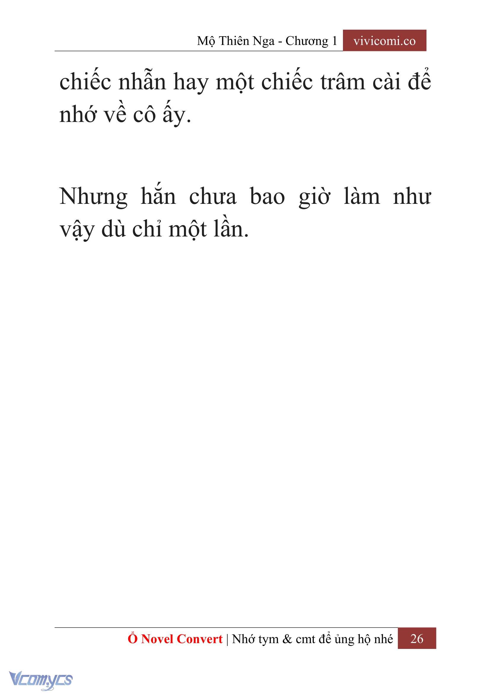 [Novel] Mộ Thiên Nga Chap 1 - Trang 2