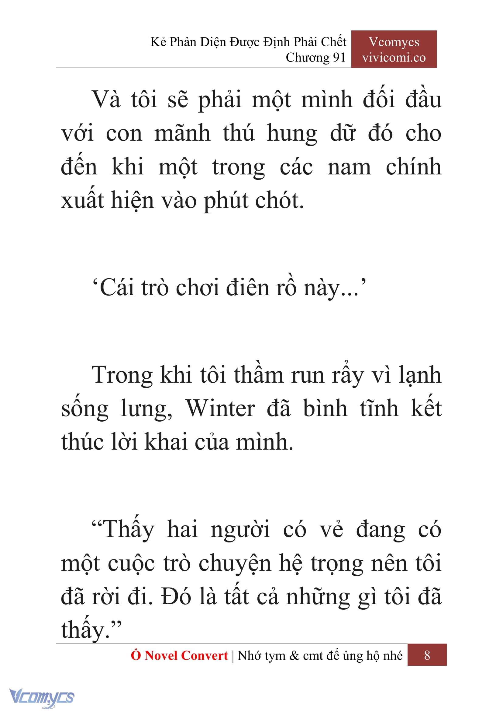 [Novel] Kẻ Phản Diện Được Định Phải Chết Chap 91 - Trang 2