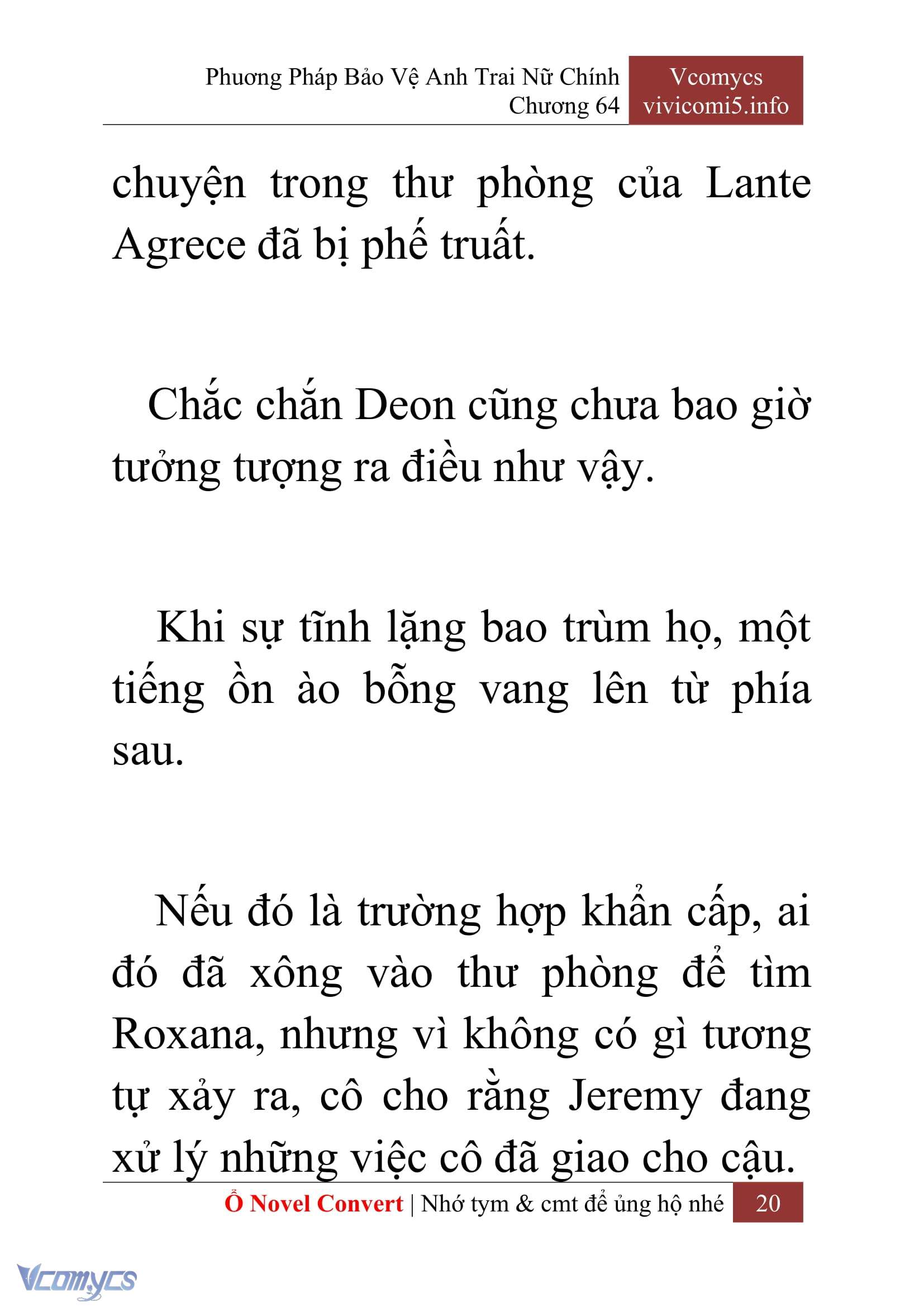 [Novel] Phương Pháp Bảo Vệ Anh Trai Nữ Chính Chap 64 - Trang 2