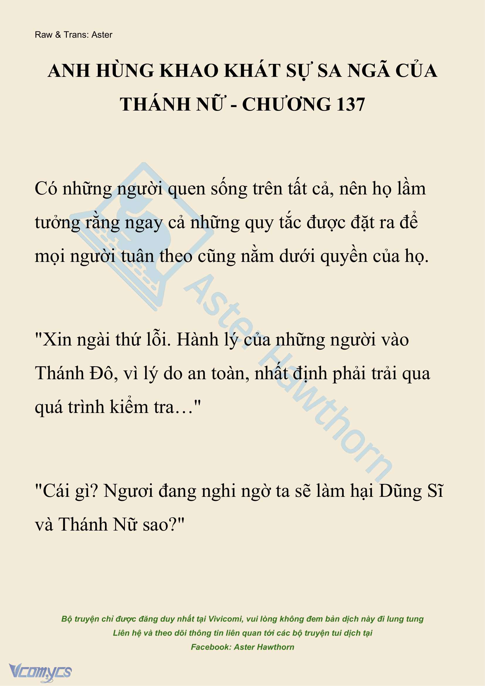 [NOVEL] Anh Hùng Khao Khát Sự Sa Ngã Của Thánh Nữ Chap 137 - Trang 2