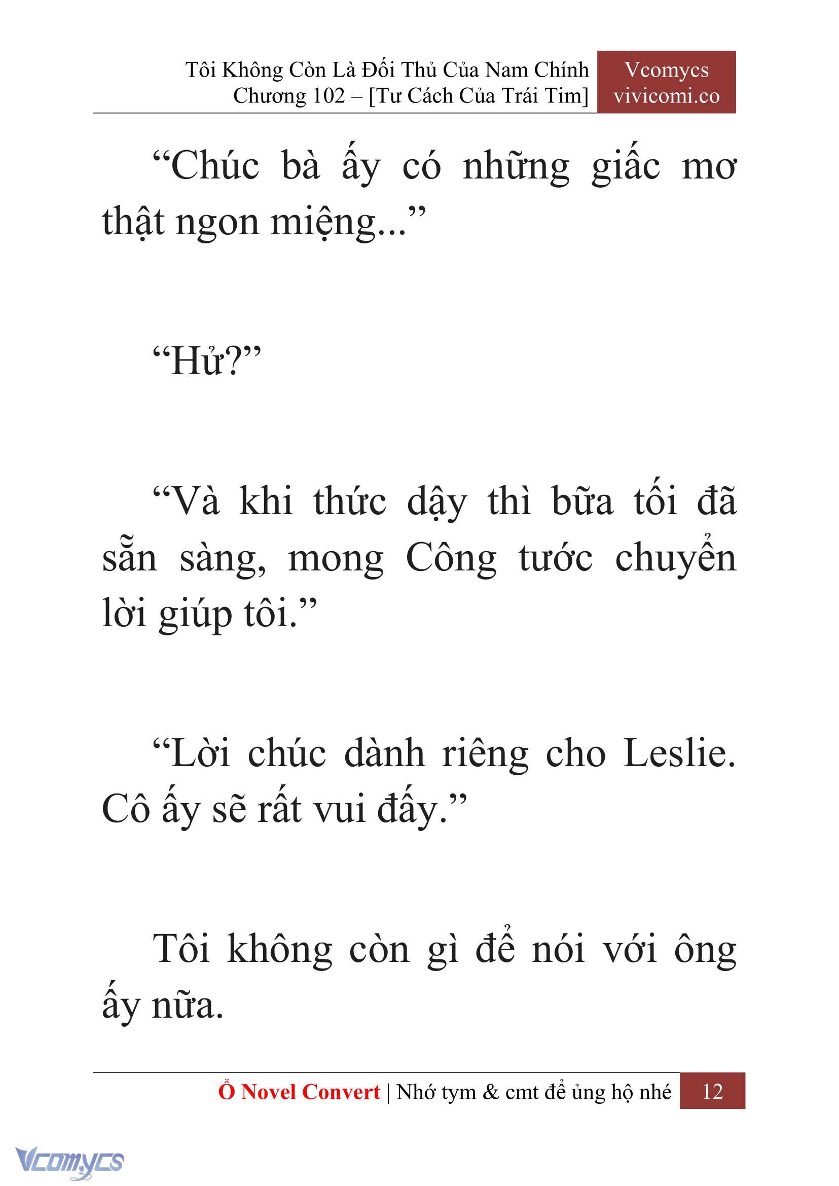 [Novel] Tôi Không Còn Là Đối Thủ Của Nam Chính Chap 102 - Trang 2