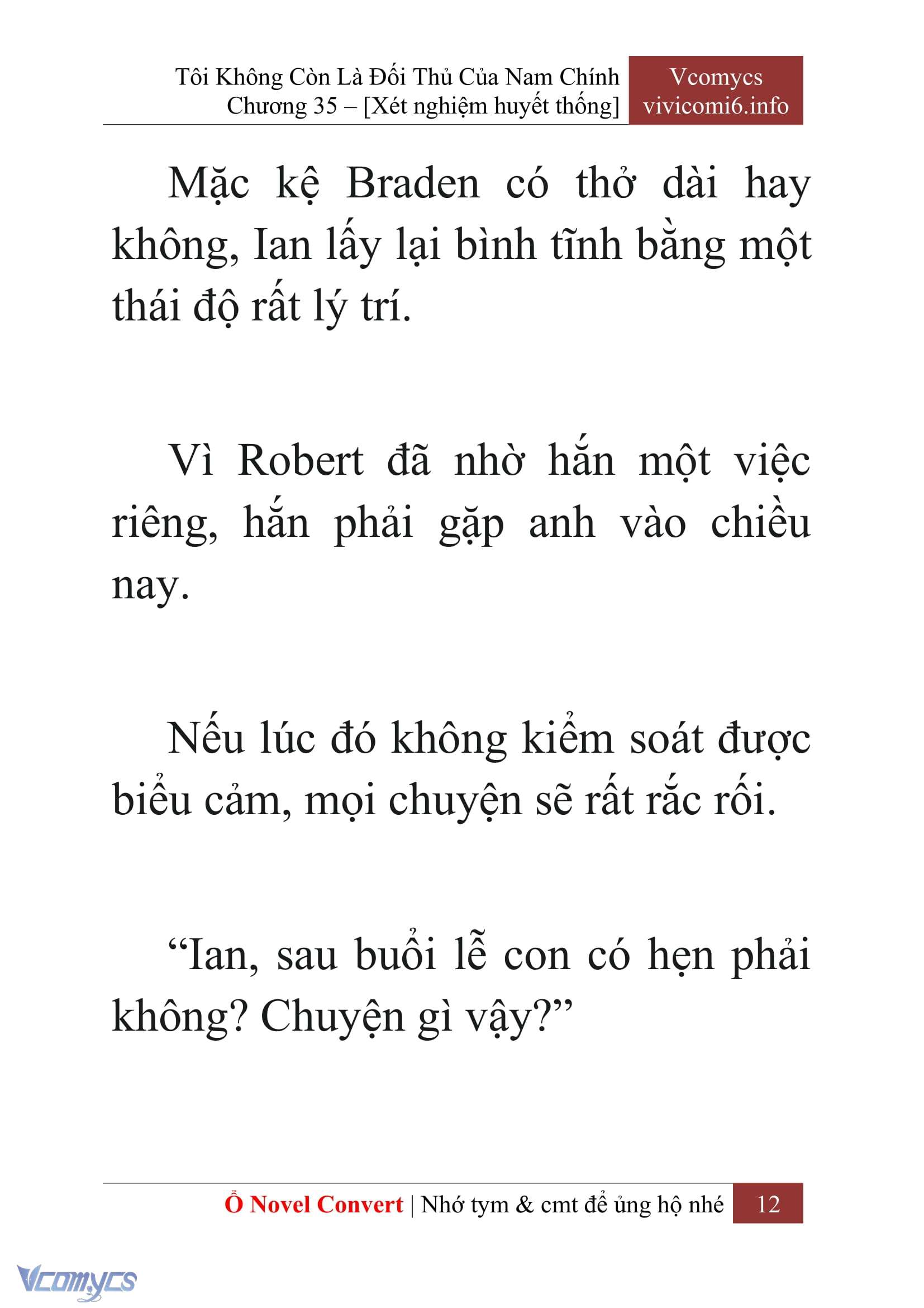 [Novel] Tôi Không Còn Là Đối Thủ Của Nam Chính Chap 35 - Trang 2