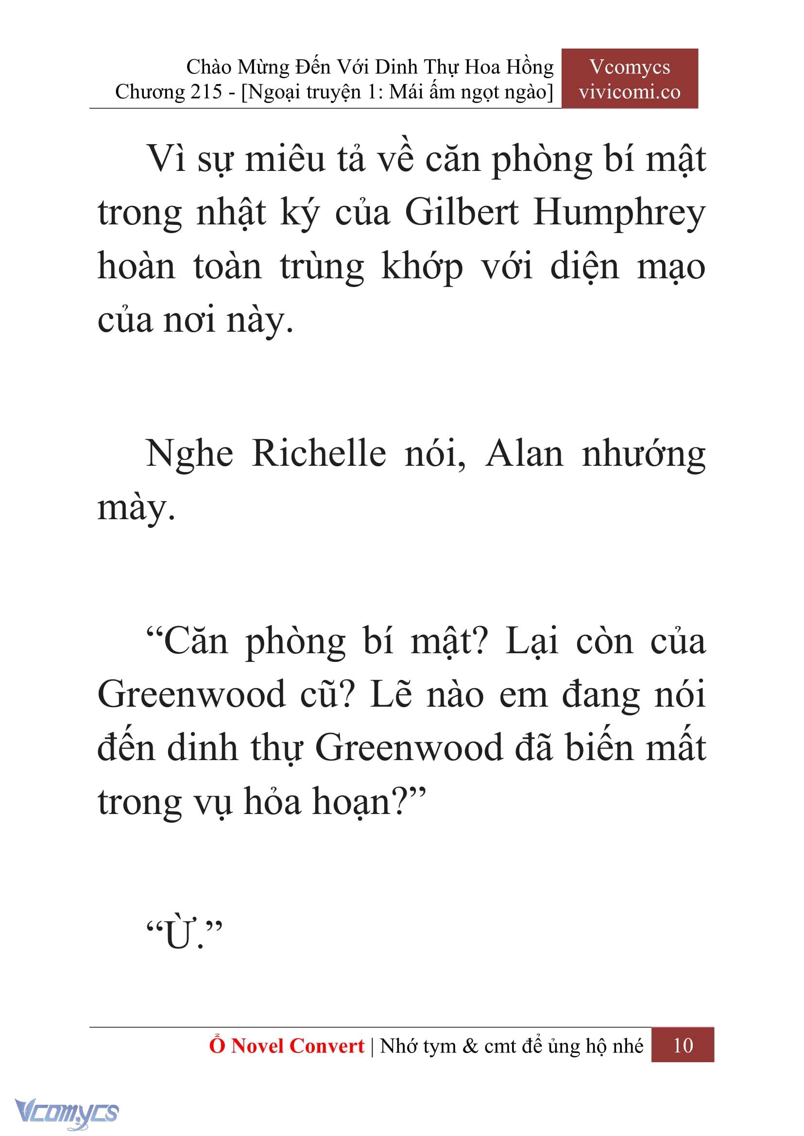 [Novel] Chào Mừng Đến Với Dinh Thự Hoa Hồng Chap 215 - Trang 2