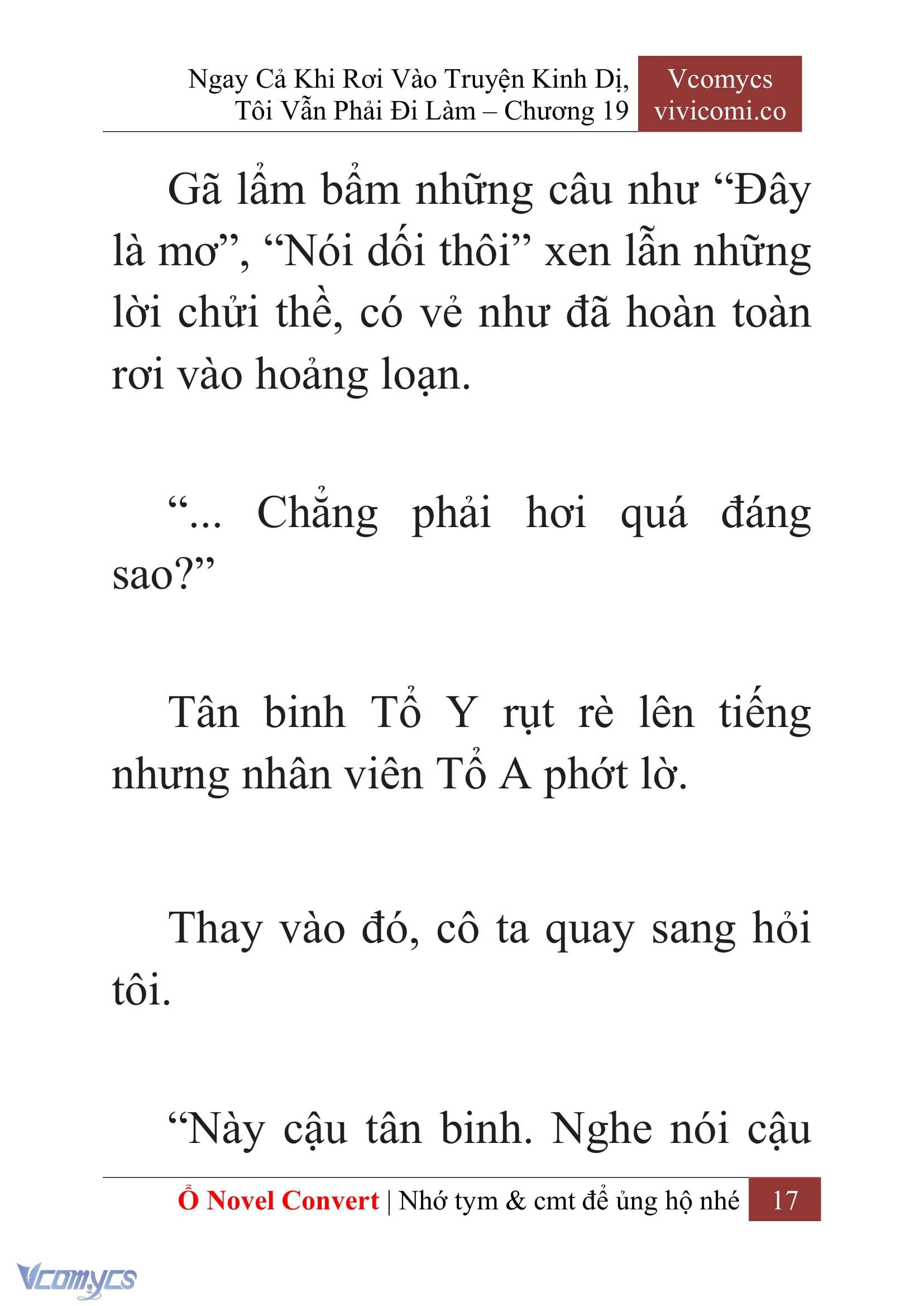 [Novel] Ngay Cả Khi Rơi Vào Truyện Kinh Dị, Tôi Vẫn Phải Đi Làm Chap 19 - Trang 2