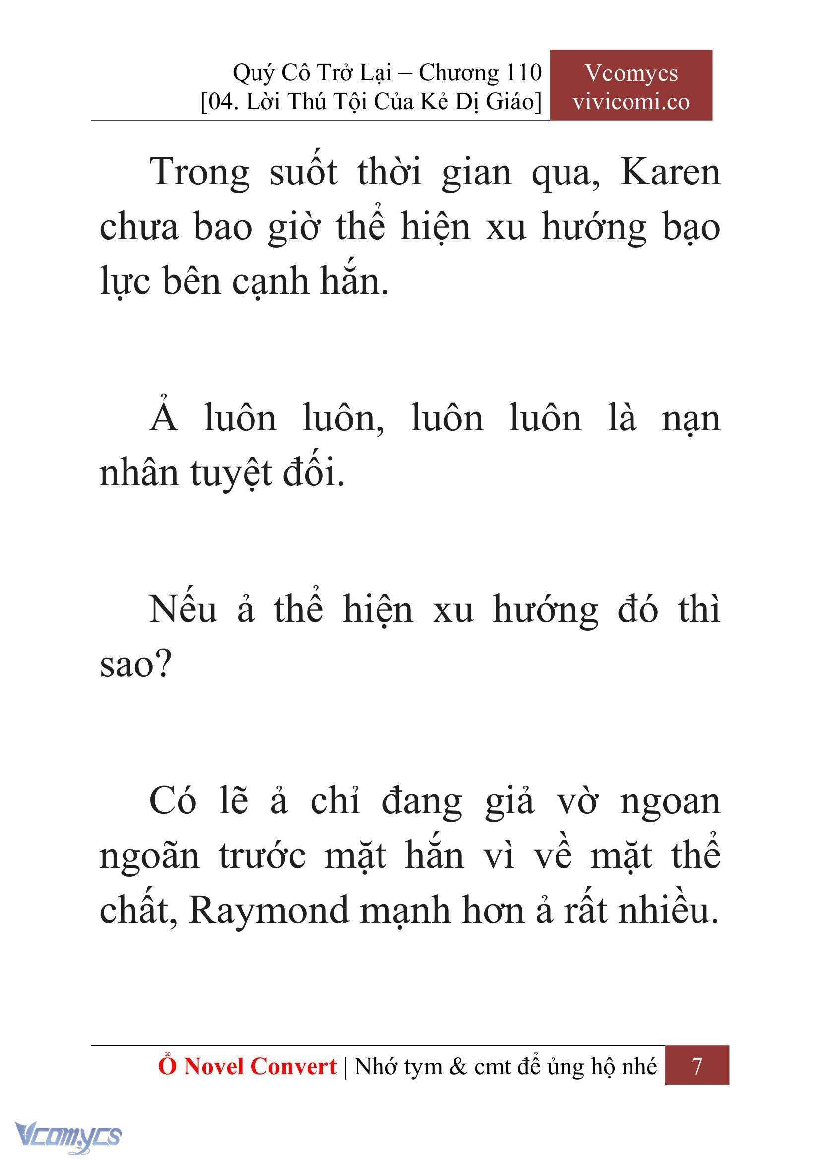[Novel] Quý Cô Trở Lại Chap 110 - Trang 2