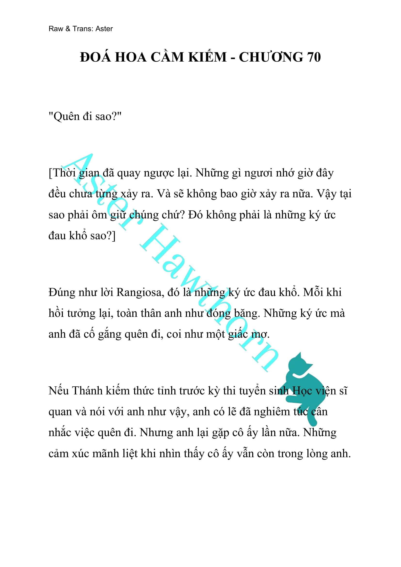 [NOVEL] Đóa Hoa Cầm Kiếm Chap 70 - Next Chap 71