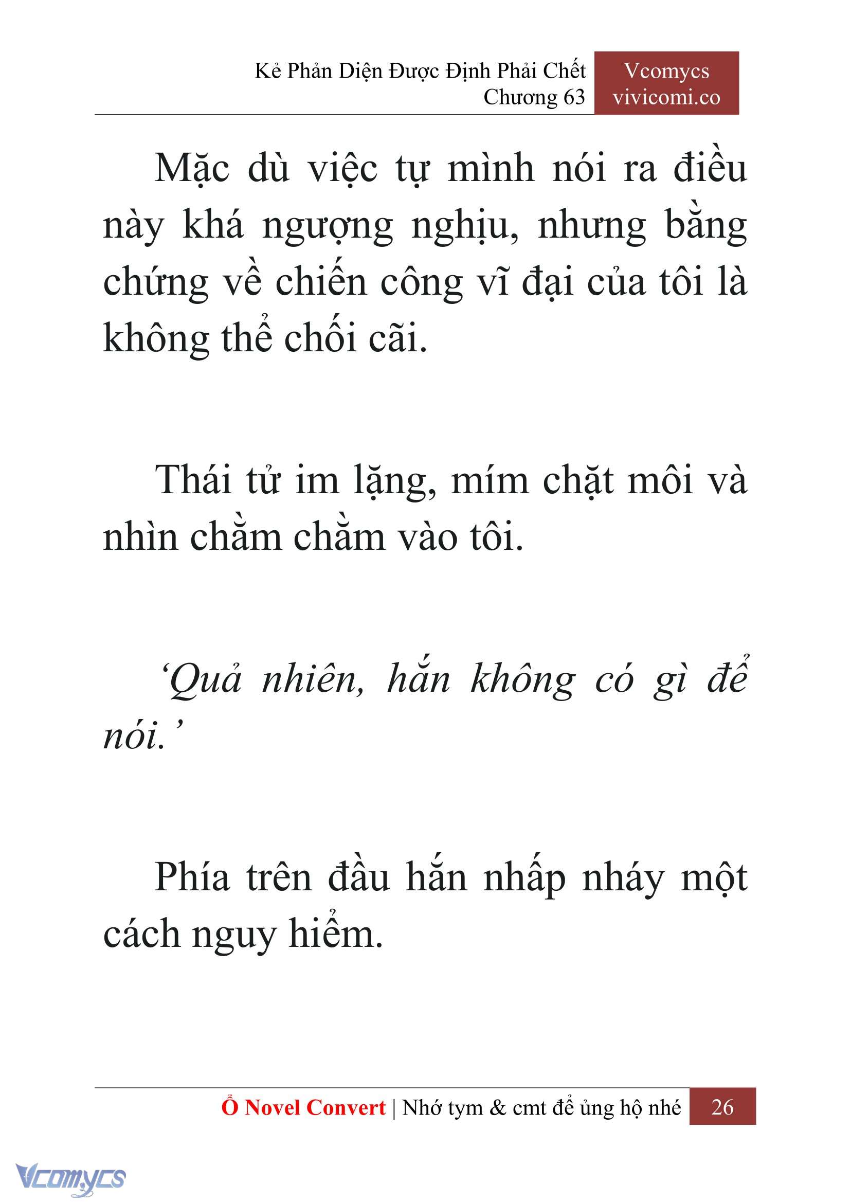 [Novel] Kẻ Phản Diện Được Định Phải Chết Chap 63 - Trang 2