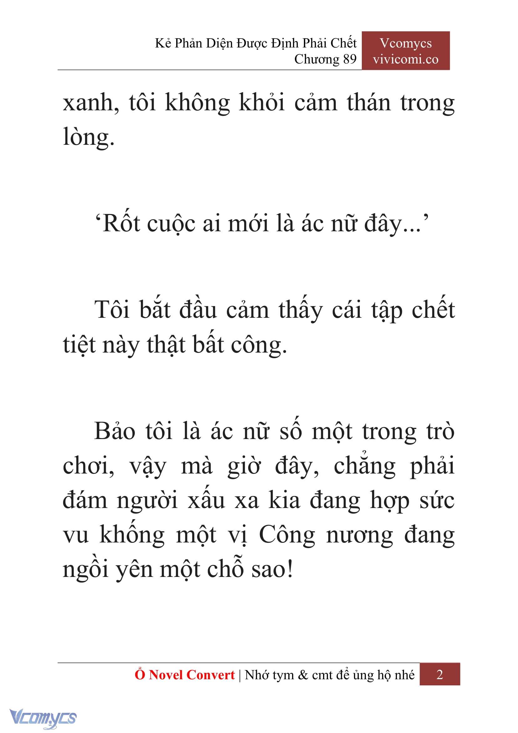 [Novel] Kẻ Phản Diện Được Định Phải Chết Chap 89 - Trang 2