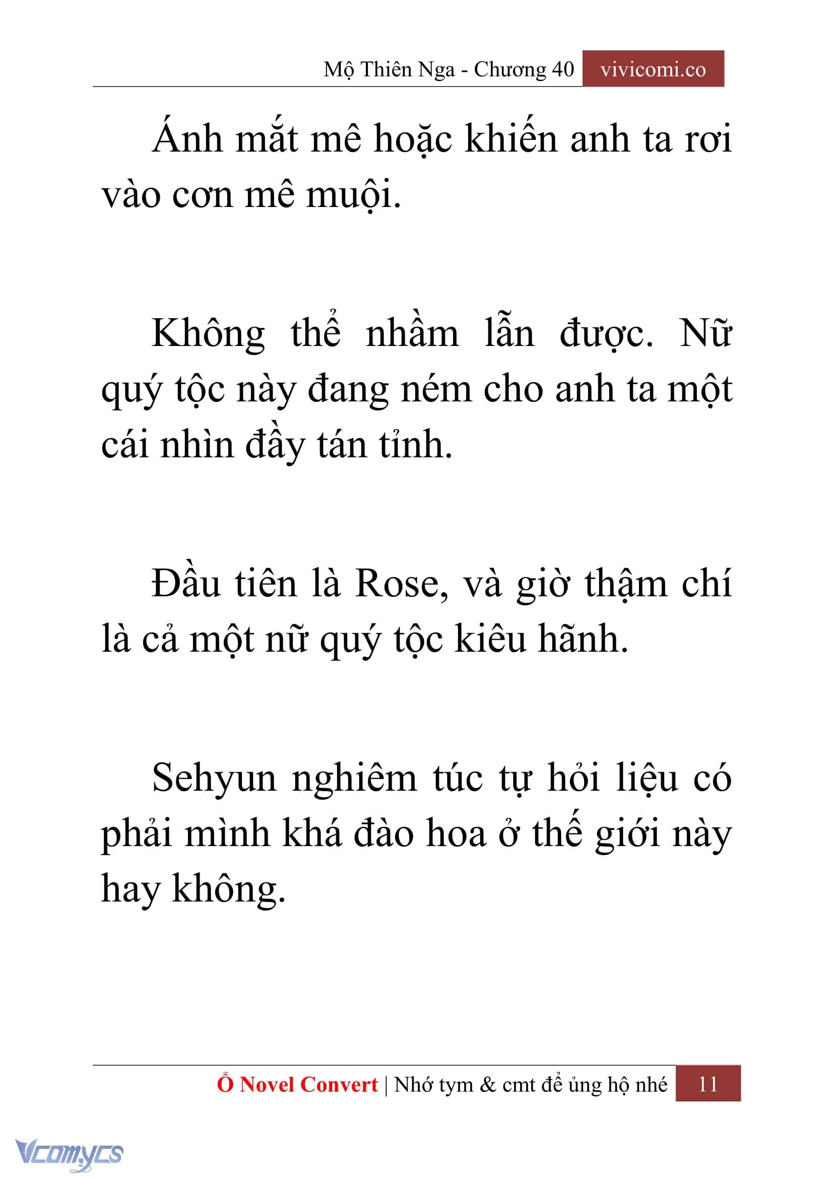 [Novel] Mộ Thiên Nga Chap 40 - Trang 2