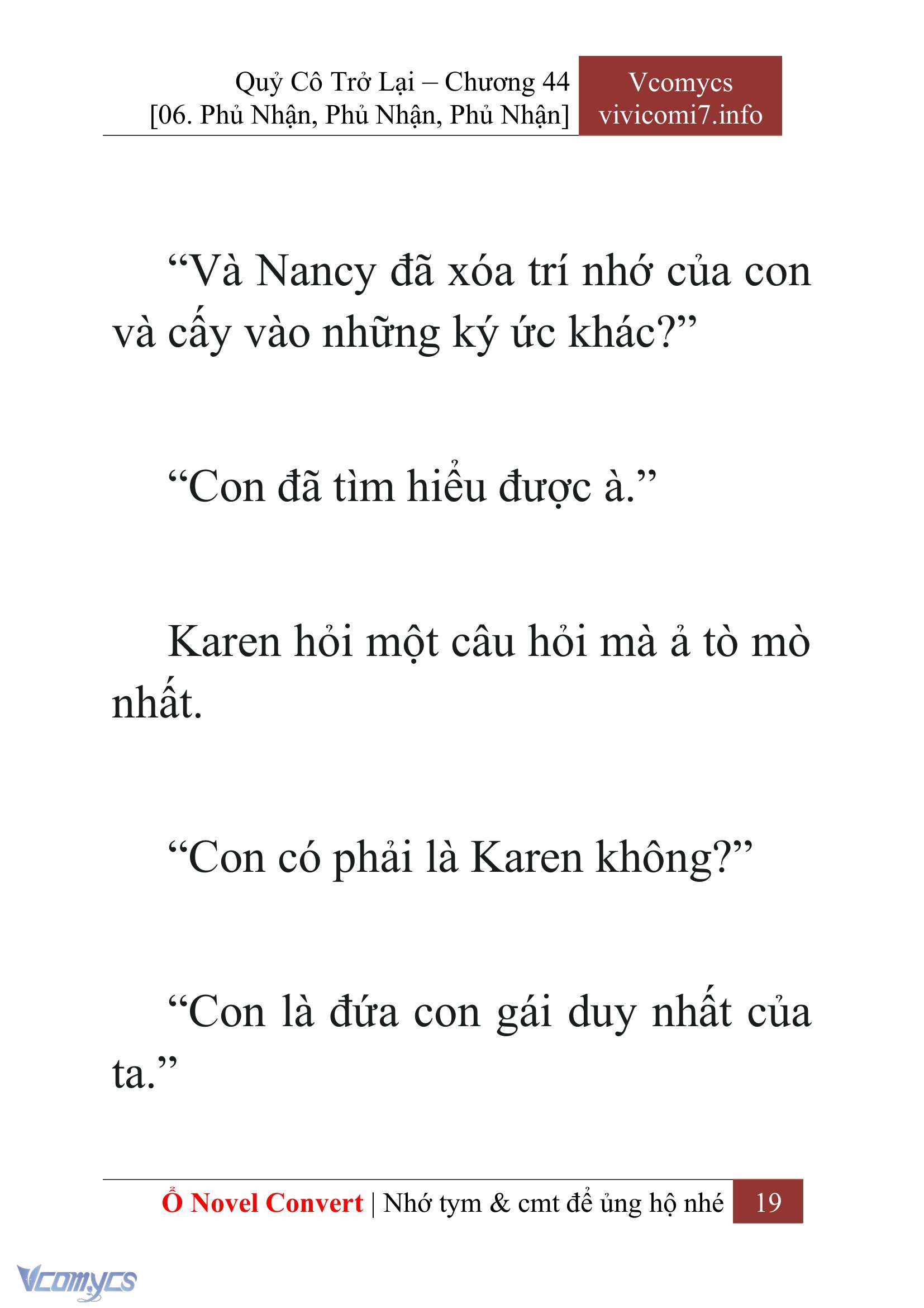 [Novel] Quý Cô Trở Lại Chap 44 - Trang 2