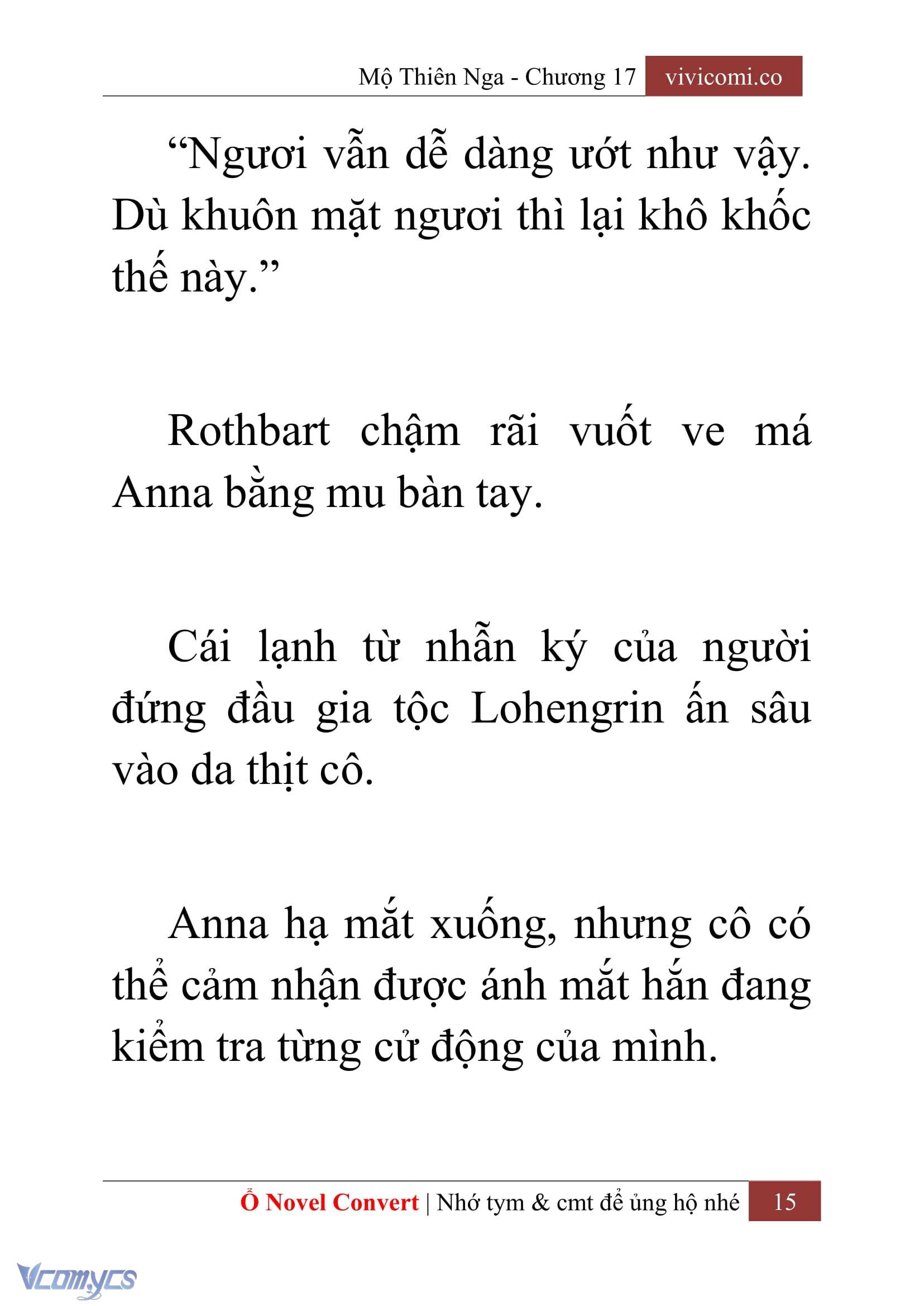 [Novel] Mộ Thiên Nga Chap 17 - Trang 2