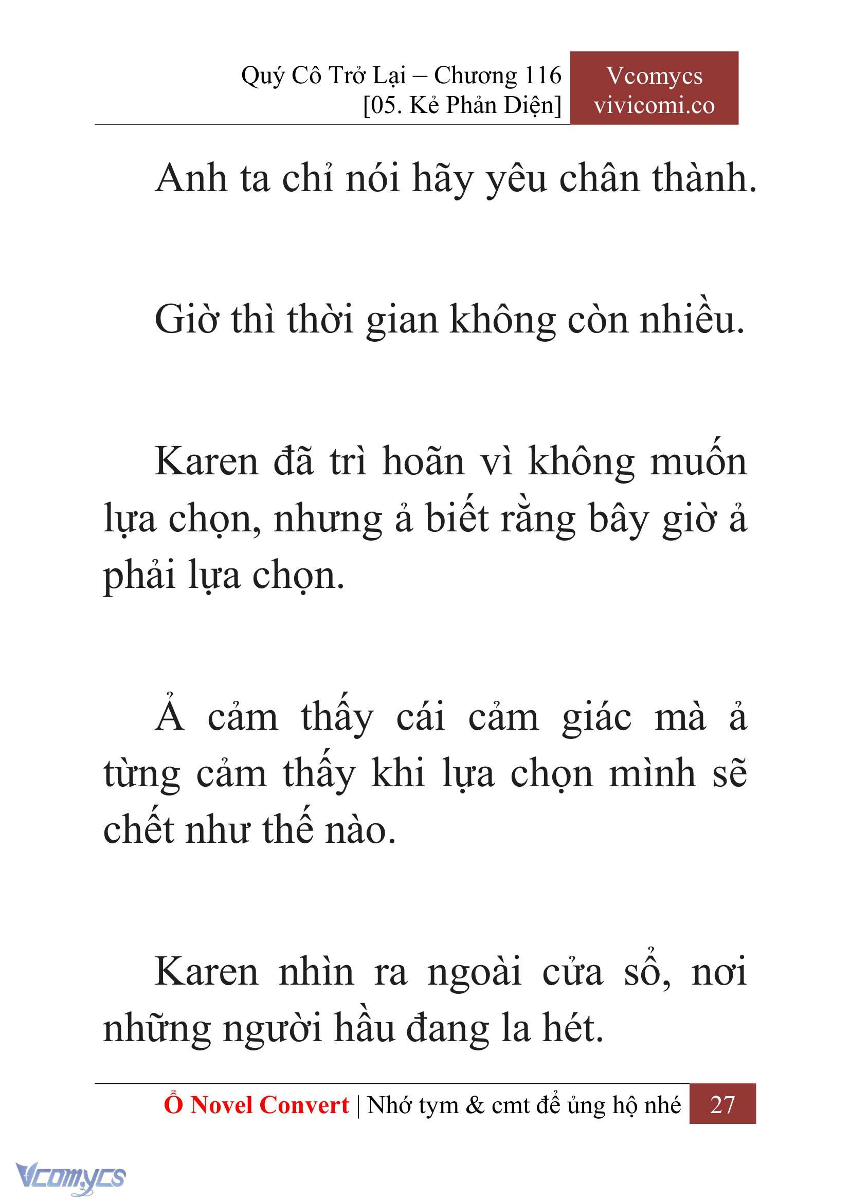 [Novel] Quý Cô Trở Lại Chap 116 - Trang 2