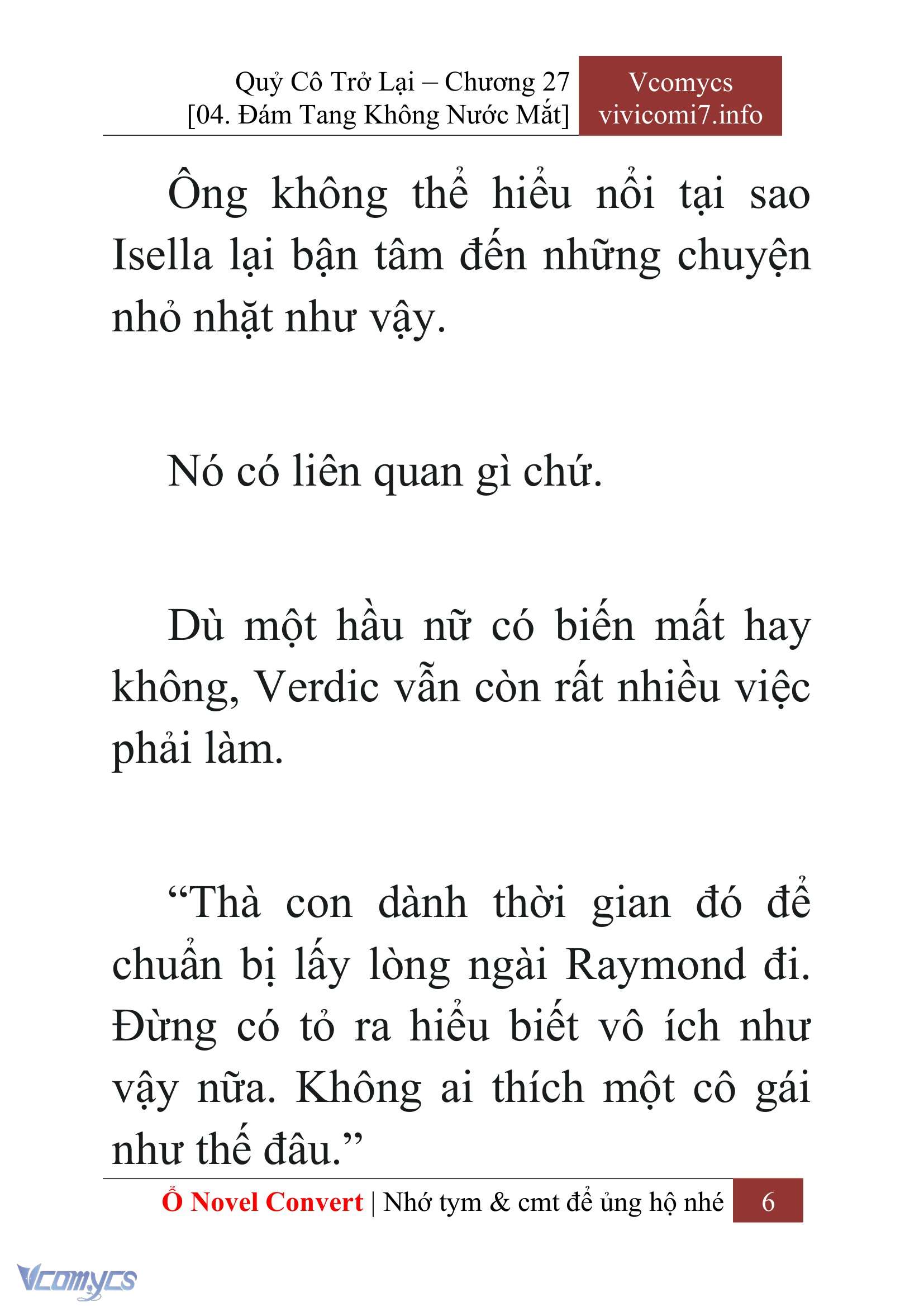 [Novel] Quý Cô Trở Lại Chap 27 - Trang 2