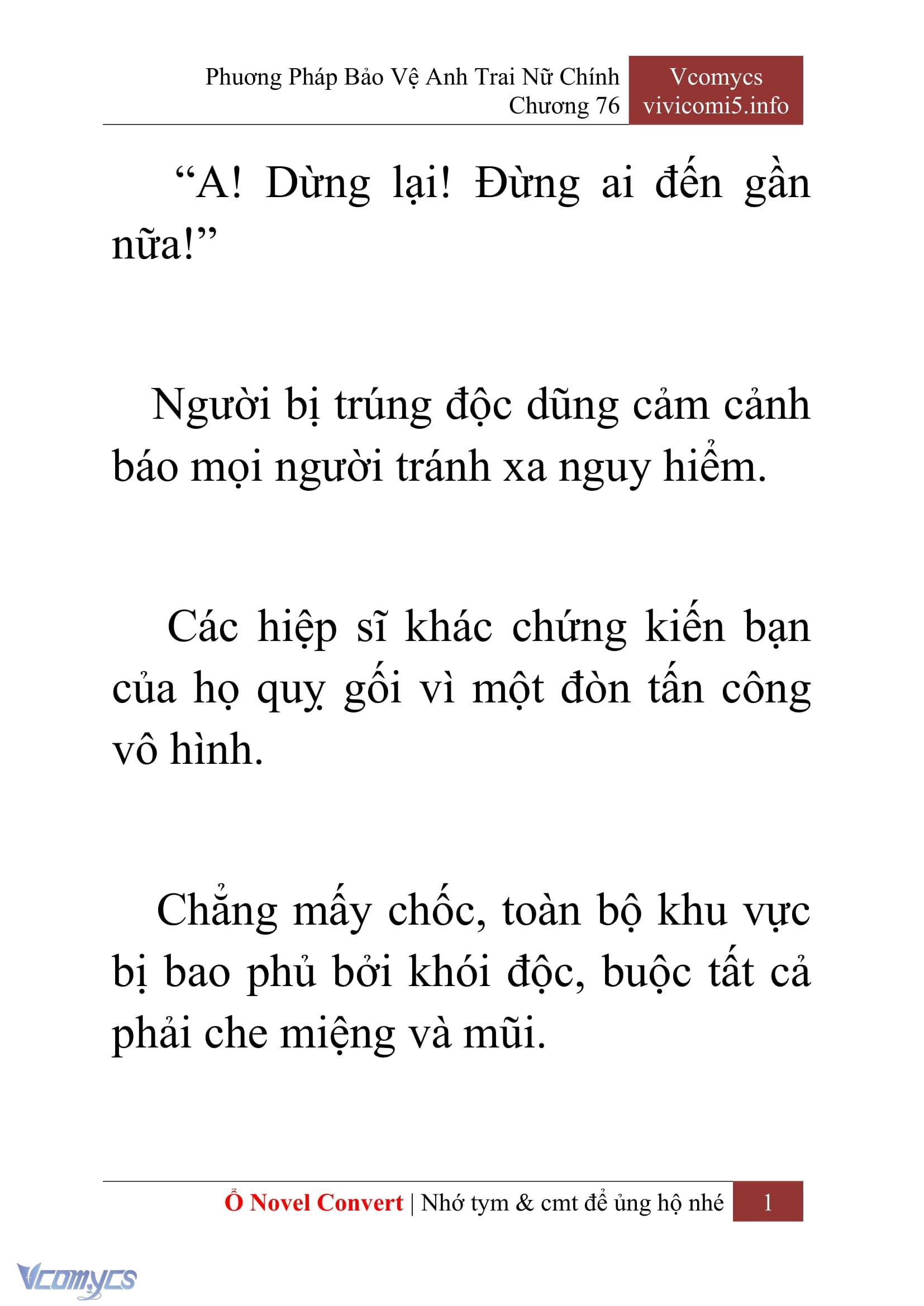 [Novel] Phương Pháp Bảo Vệ Anh Trai Nữ Chính Chap 76 - Trang 2