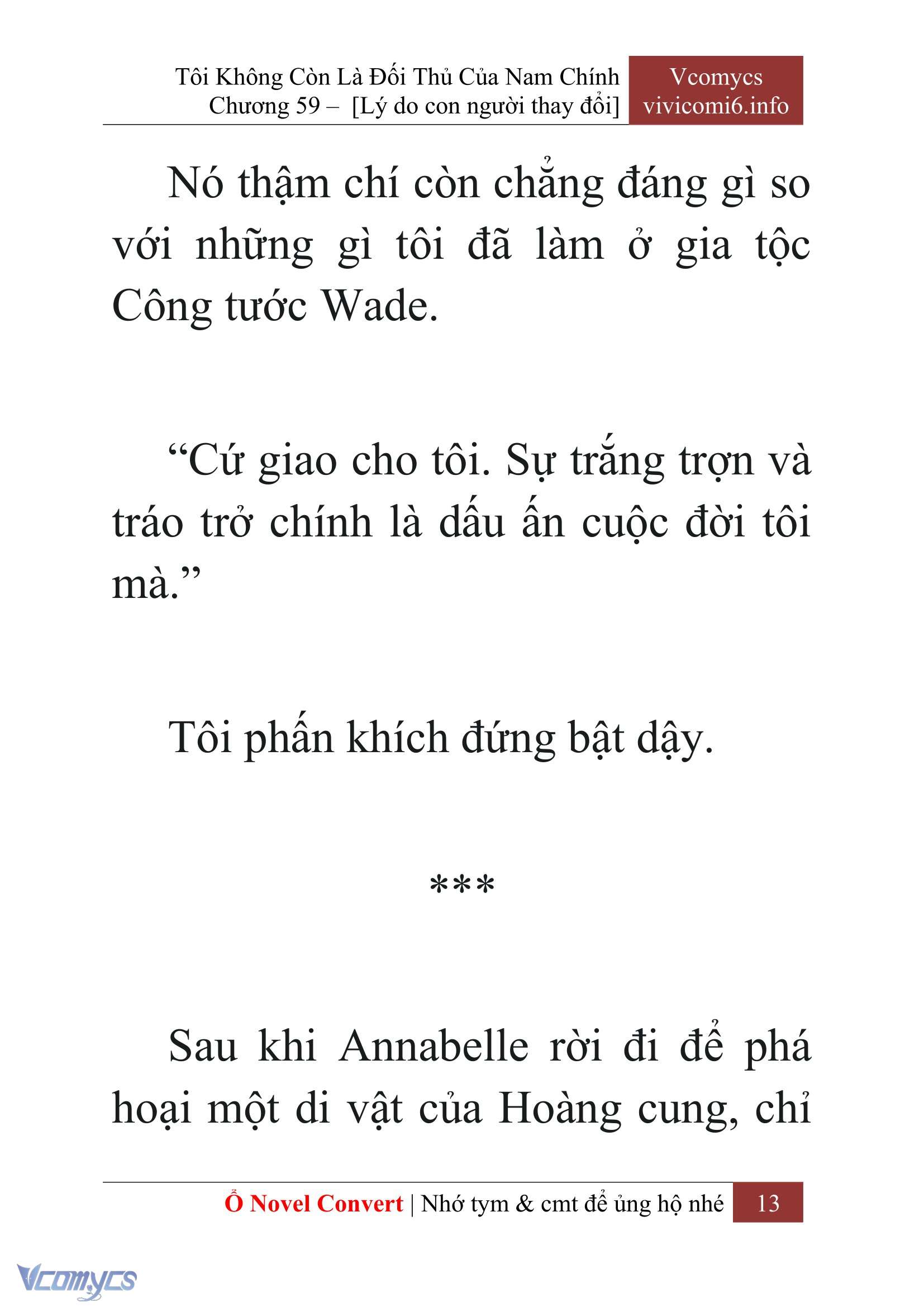 [Novel] Tôi Không Còn Là Đối Thủ Của Nam Chính Chap 59 - Trang 2