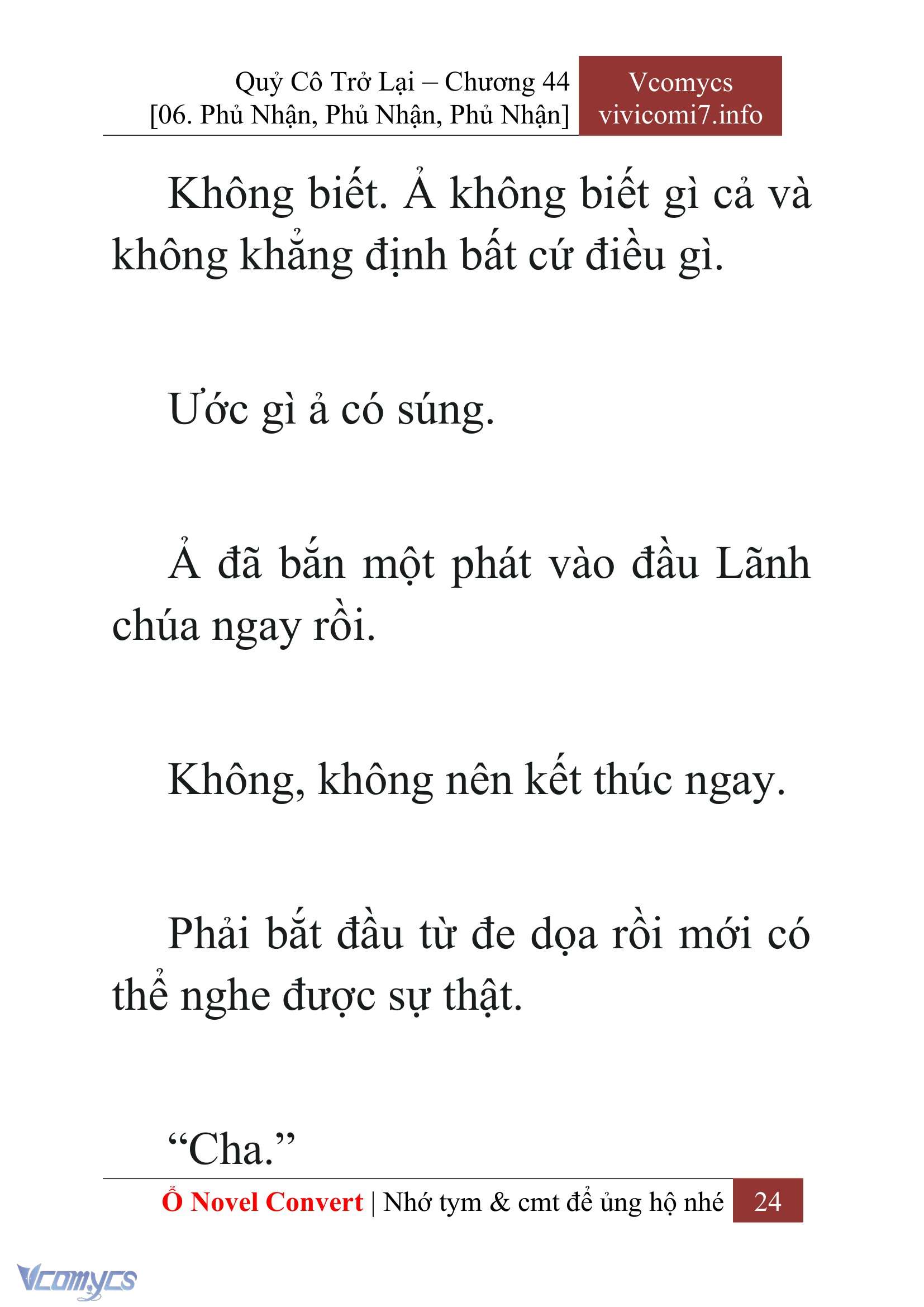 [Novel] Quý Cô Trở Lại Chap 44 - Trang 2
