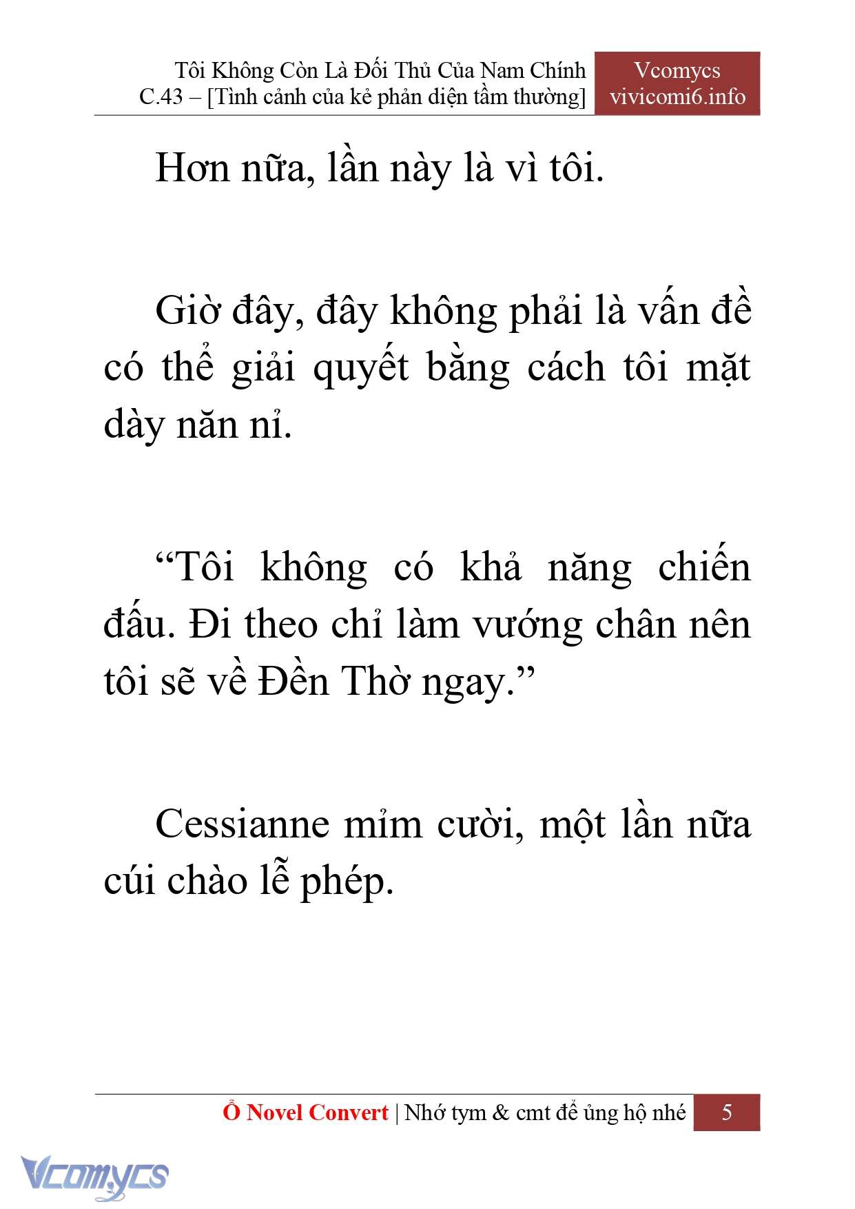 [Novel] Tôi Không Còn Là Đối Thủ Của Nam Chính Chap 43 - Trang 2