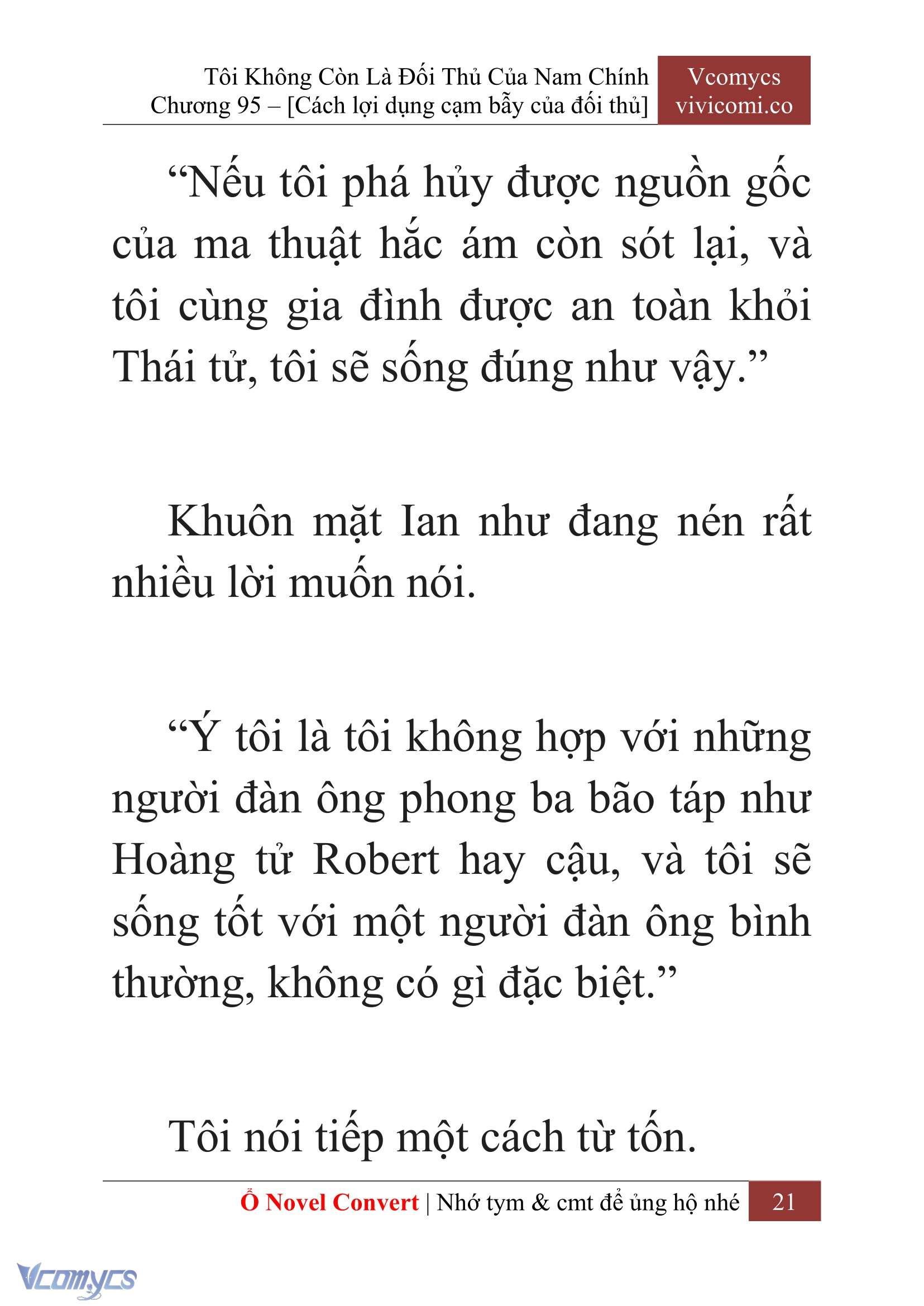 [Novel] Tôi Không Còn Là Đối Thủ Của Nam Chính Chap 95 - Trang 2