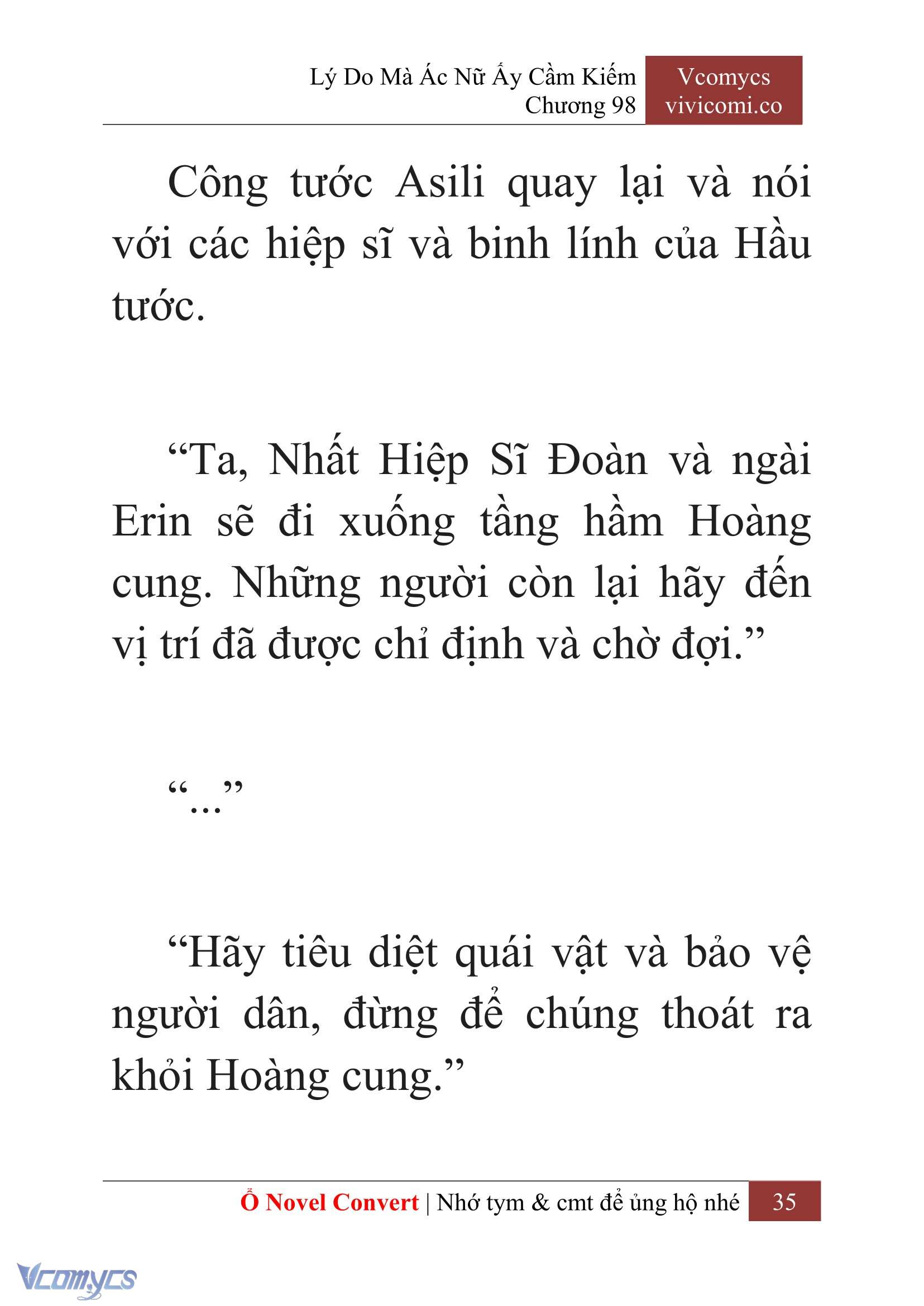 [Novel] Lý Do Mà Ác Nữ Ấy Cầm Kiếm Chap 98 - Trang 2