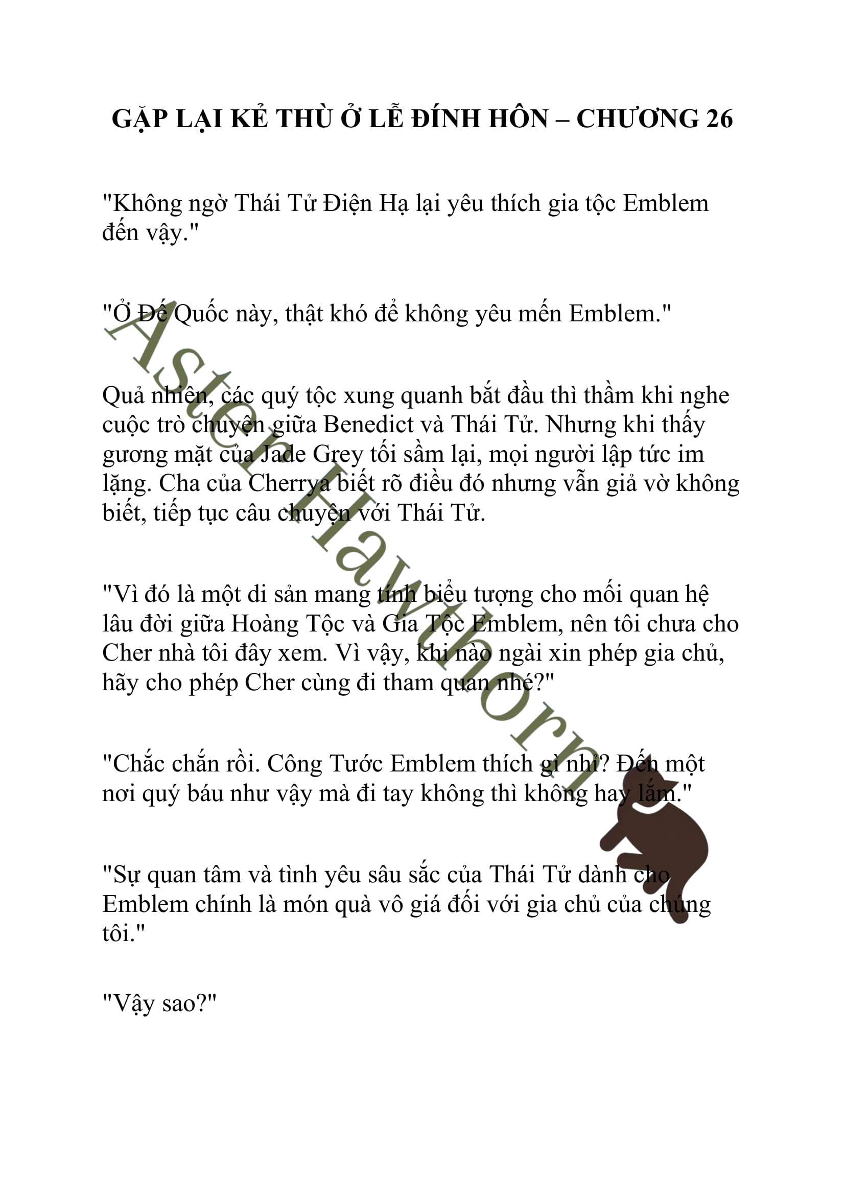 [NOVEL] Gặp Lại Kẻ Thù Ở Lễ Đính Hôn Chap 26 - Trang 2