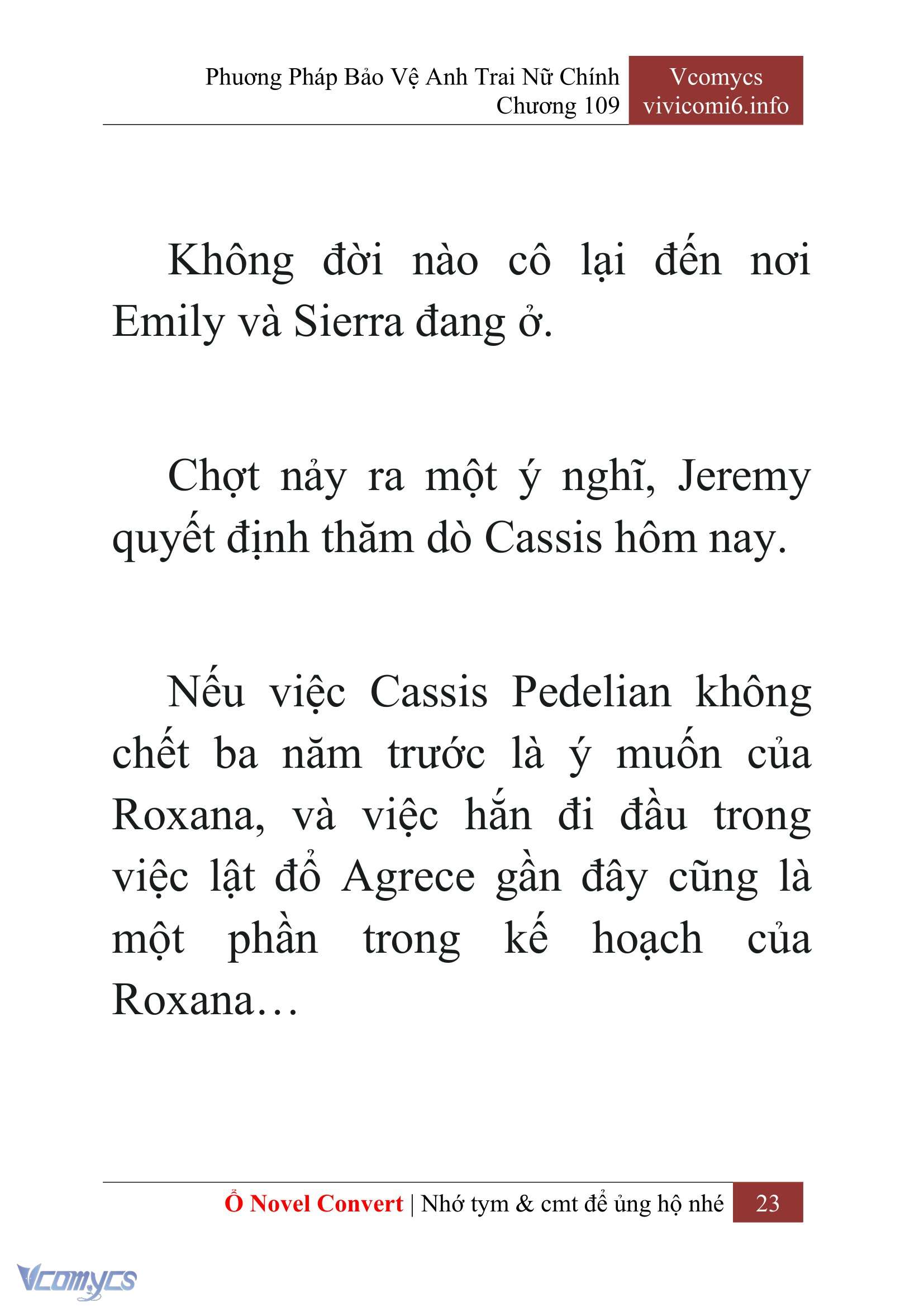 [Novel] Phương Pháp Bảo Vệ Anh Trai Nữ Chính Chap 109 - Trang 2