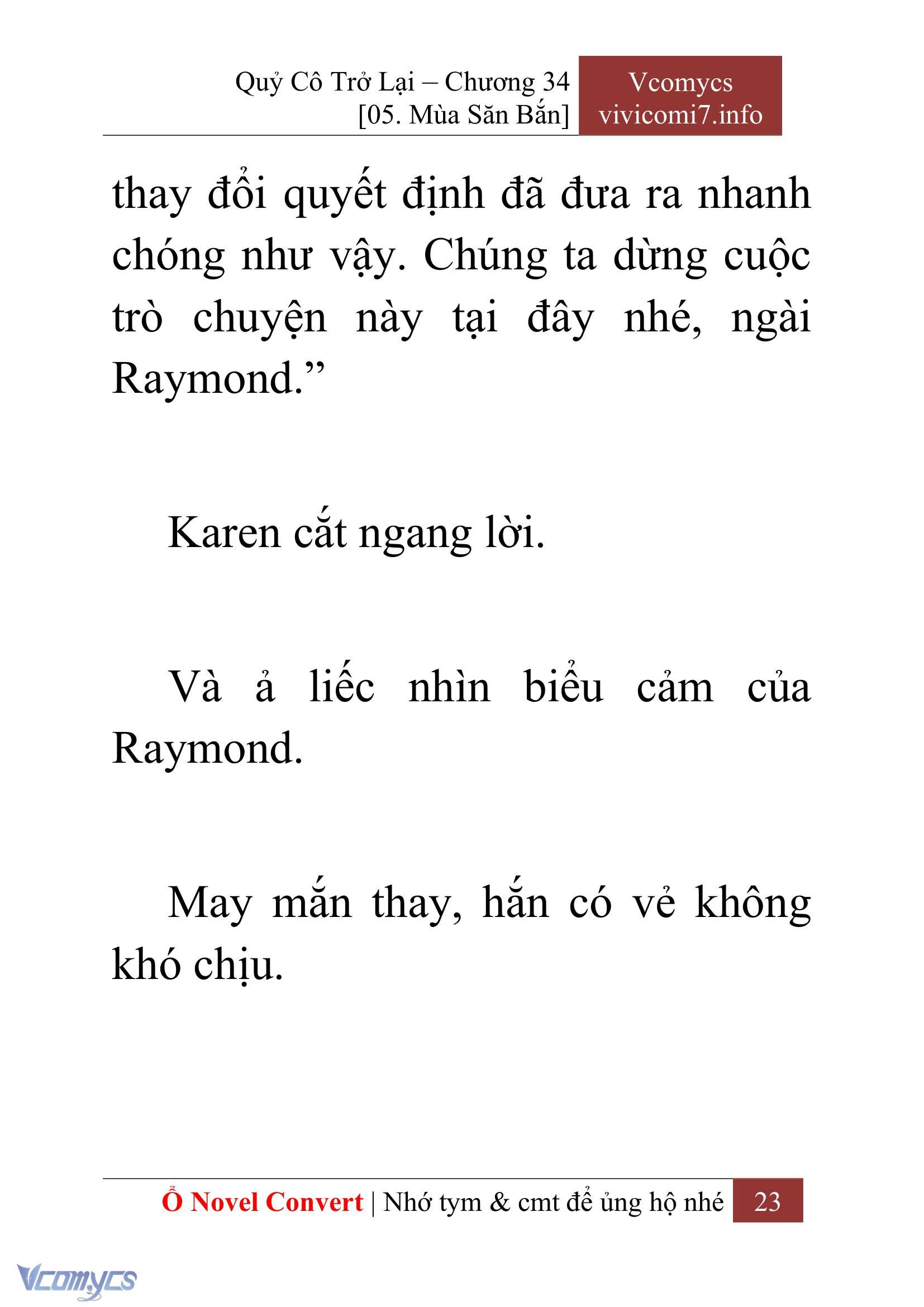 [Novel] Quý Cô Trở Lại Chap 34 - Trang 2