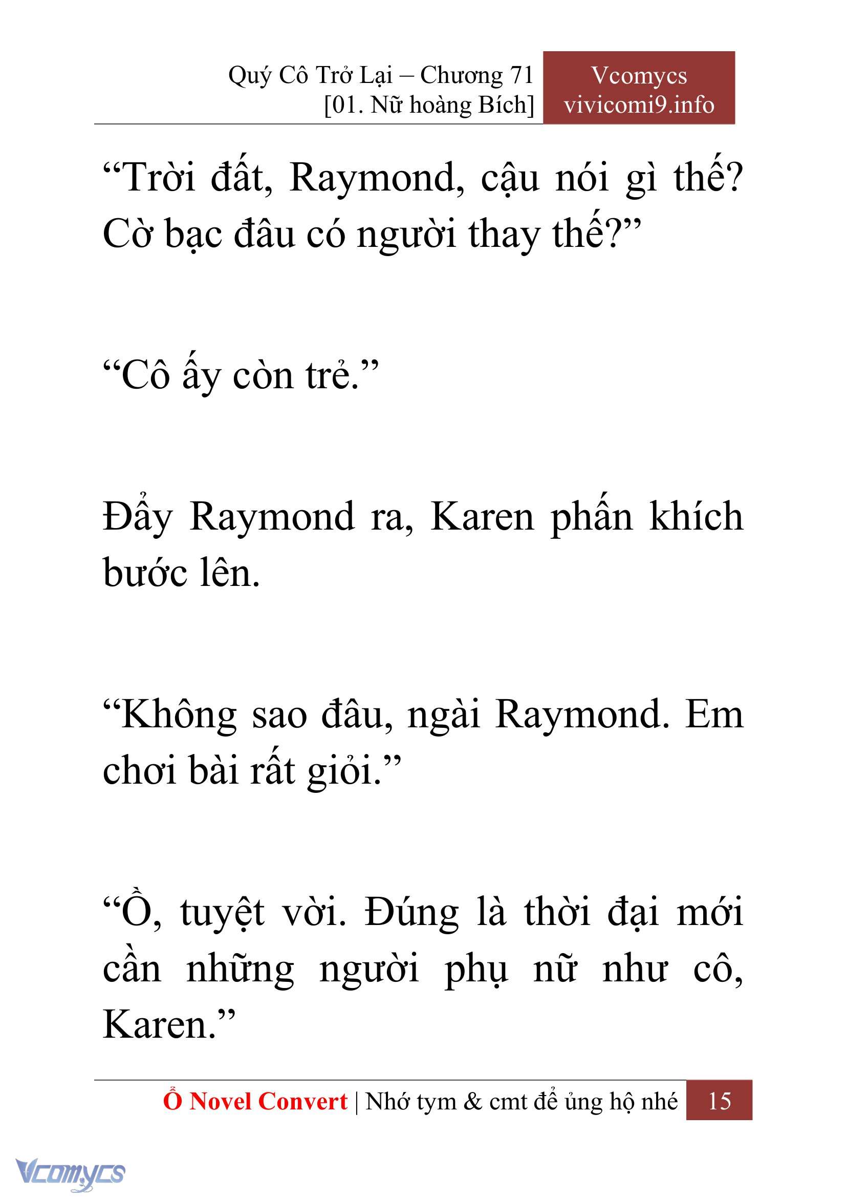 [Novel] Quý Cô Trở Lại Chap 71 - Trang 2