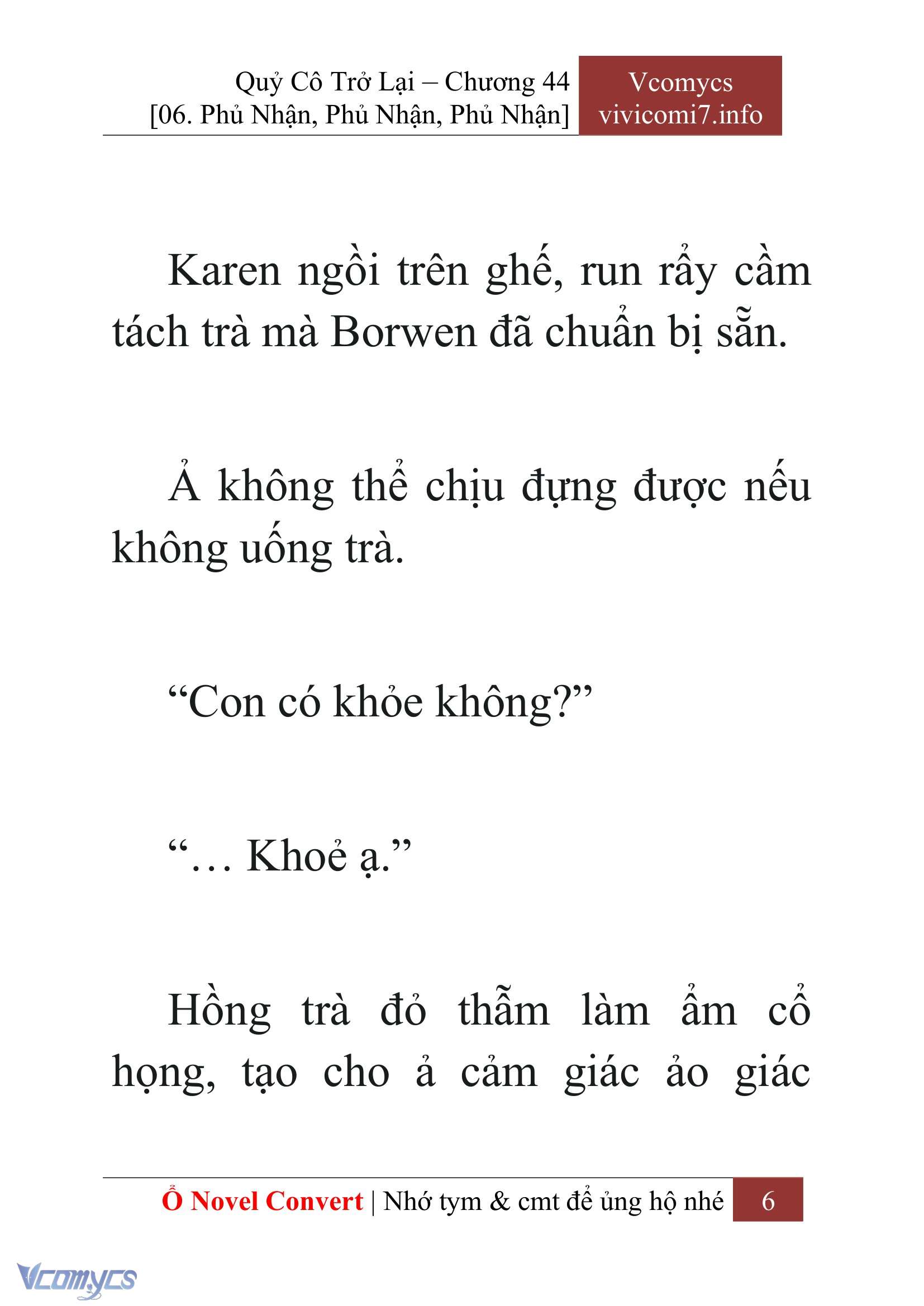 [Novel] Quý Cô Trở Lại Chap 44 - Trang 2