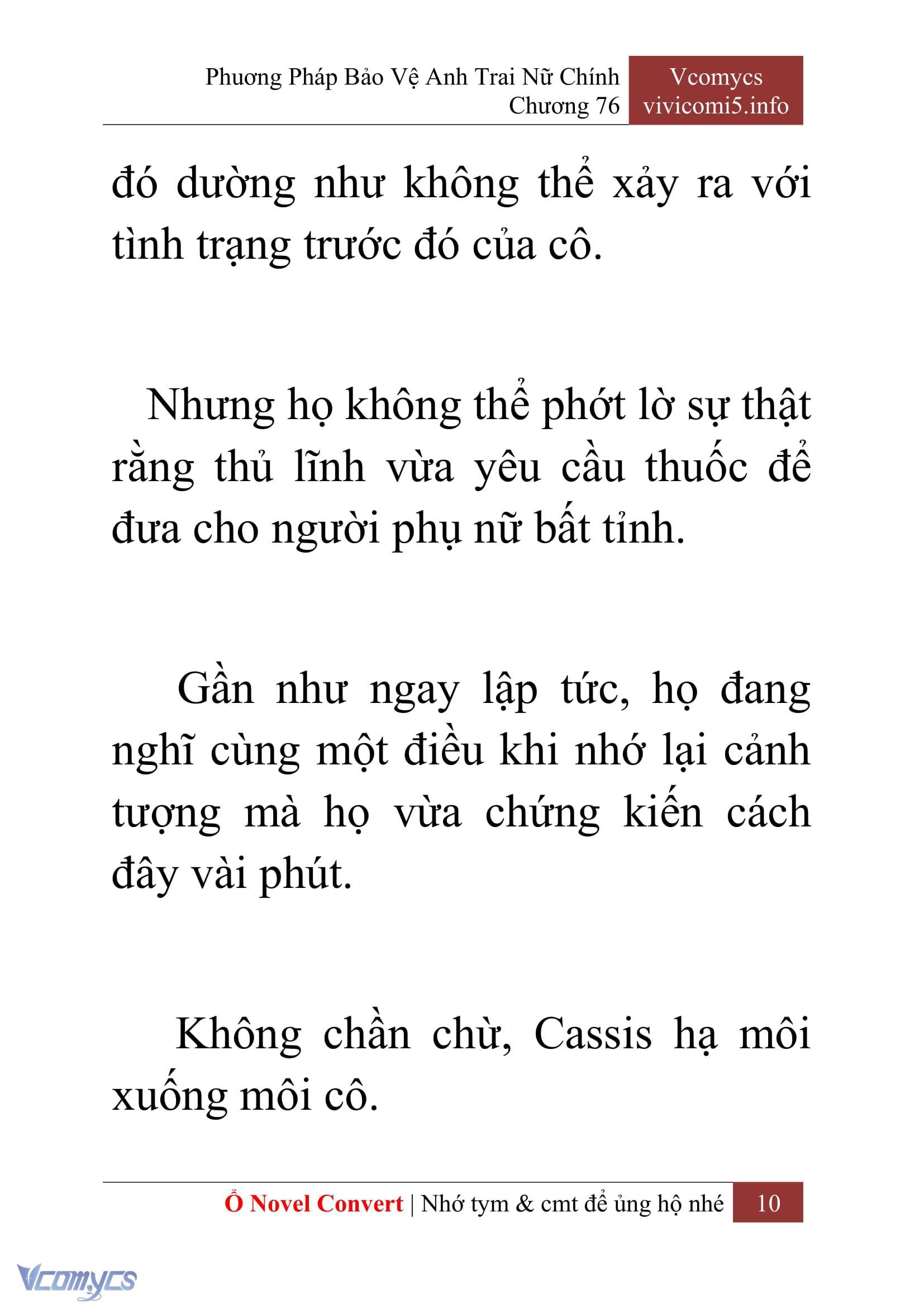 [Novel] Phương Pháp Bảo Vệ Anh Trai Nữ Chính Chap 76 - Trang 2