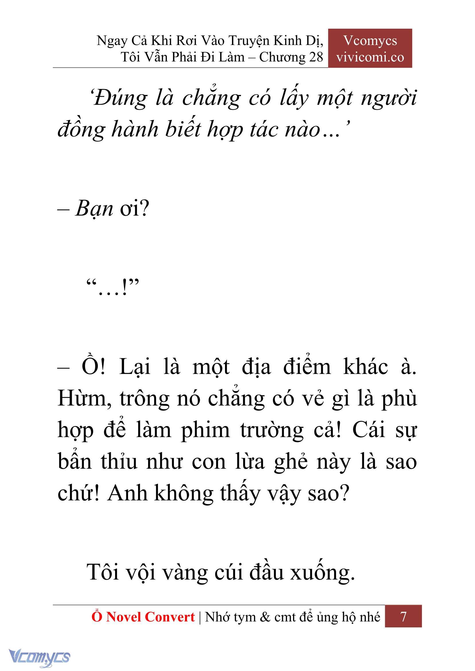 [Novel] Ngay Cả Khi Rơi Vào Truyện Kinh Dị, Tôi Vẫn Phải Đi Làm Chap 28 - Trang 2