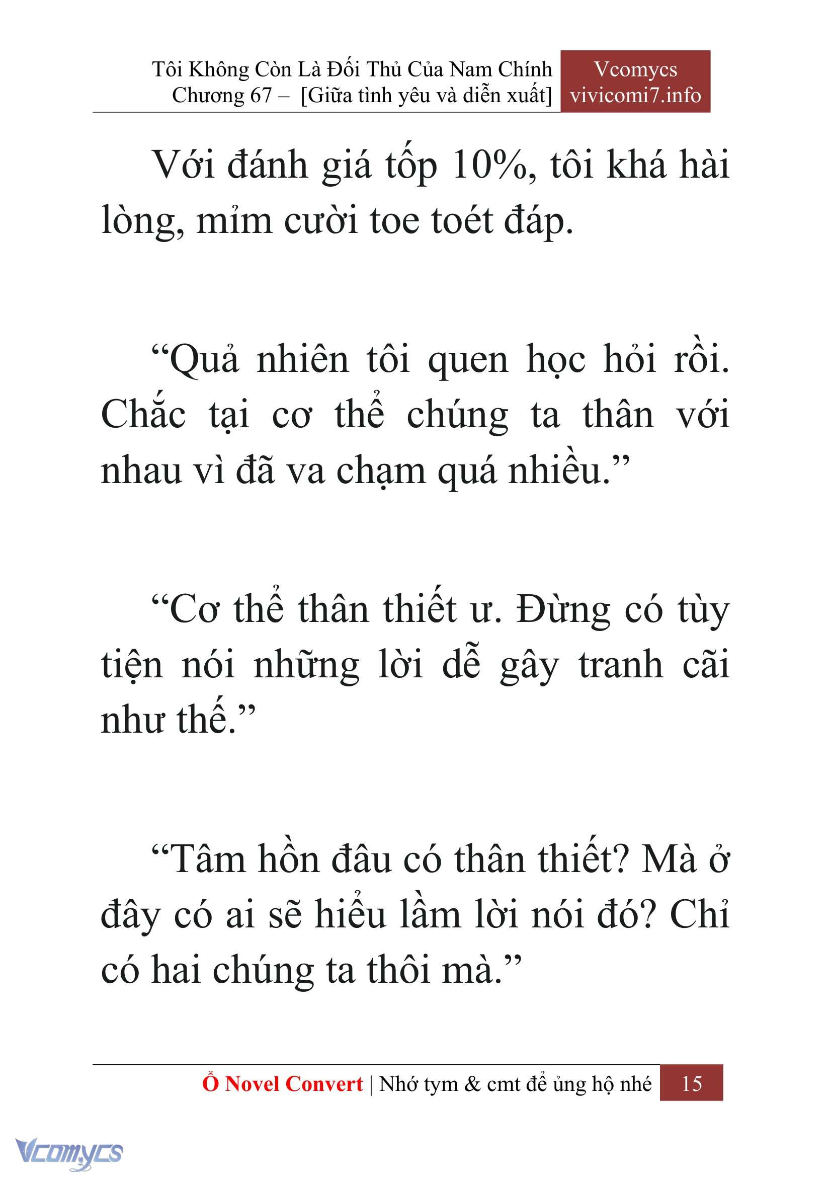 [Novel] Tôi Không Còn Là Đối Thủ Của Nam Chính Chap 67 - Trang 2