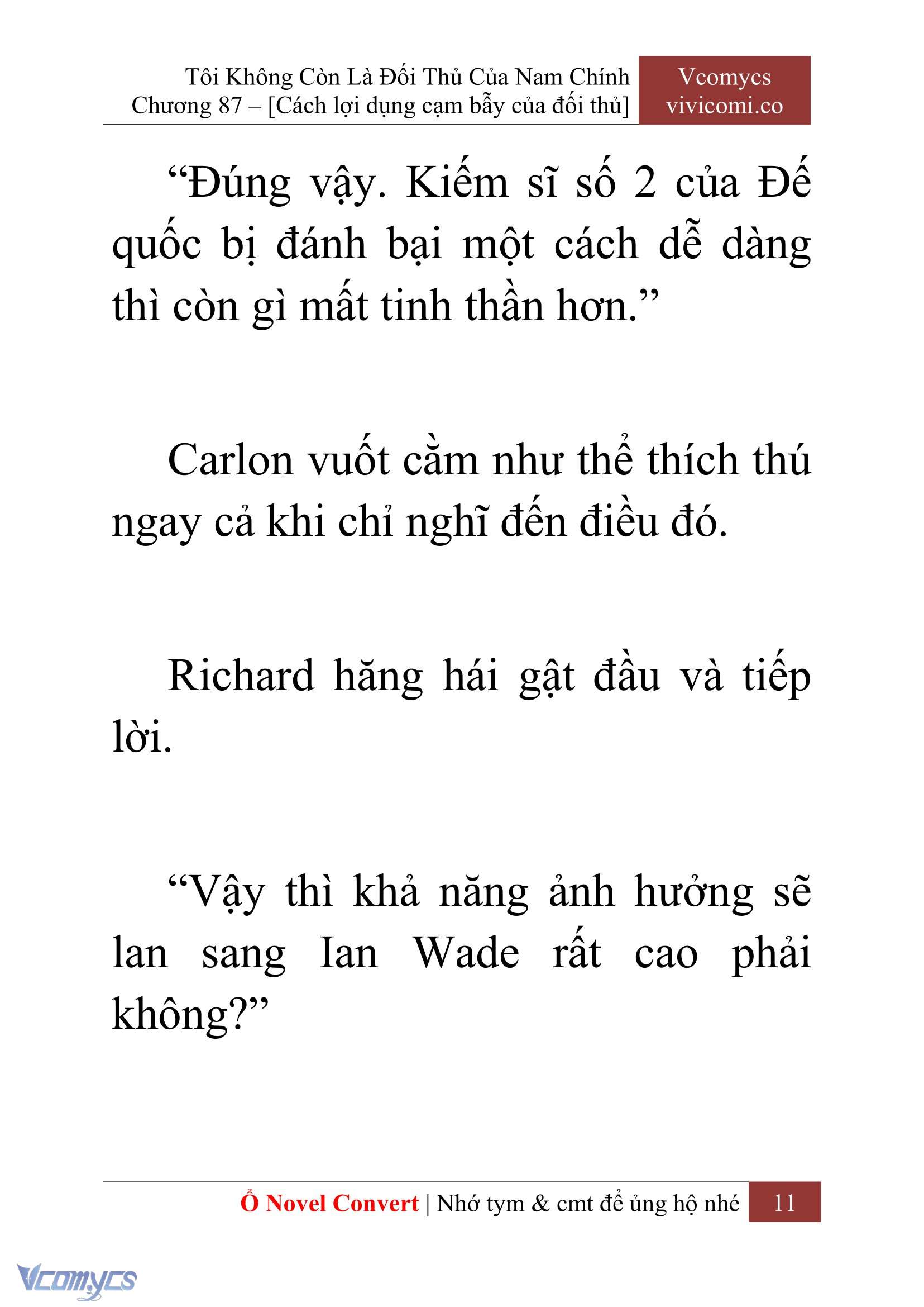[Novel] Tôi Không Còn Là Đối Thủ Của Nam Chính Chap 87 - Trang 2