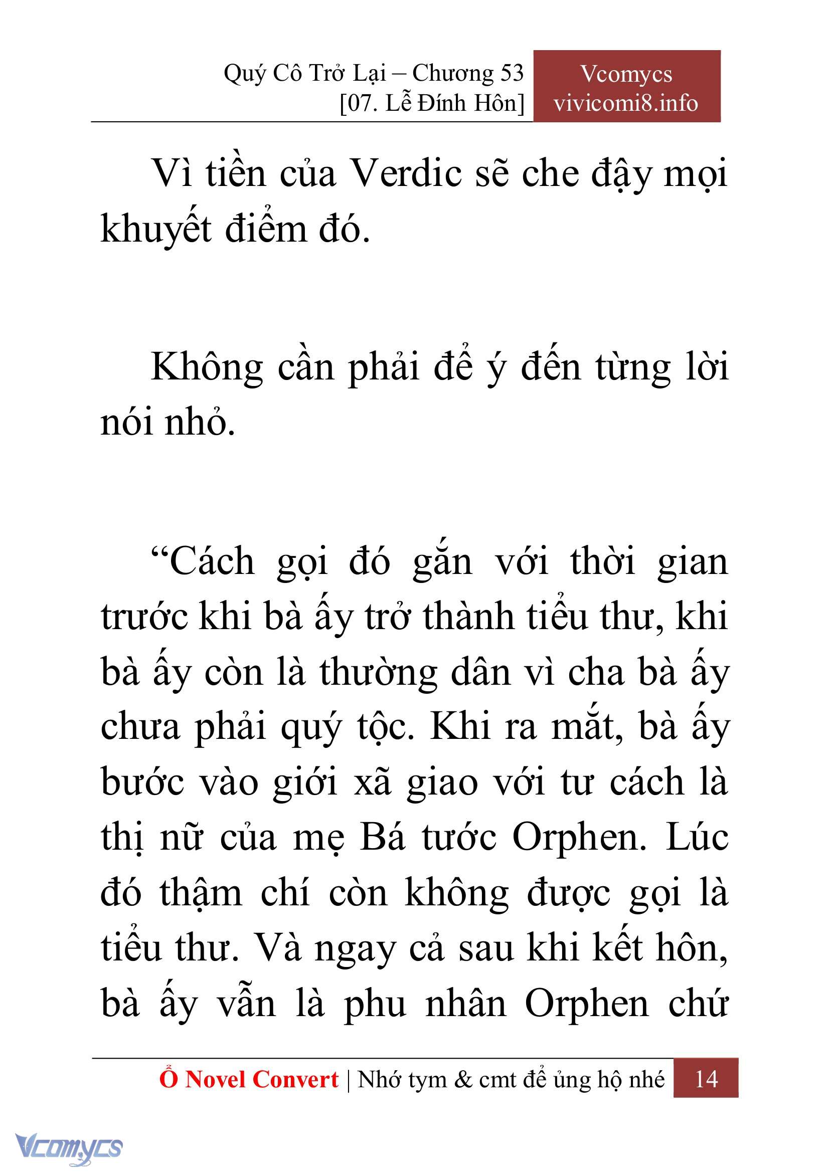 [Novel] Quý Cô Trở Lại Chap 53 - Trang 2