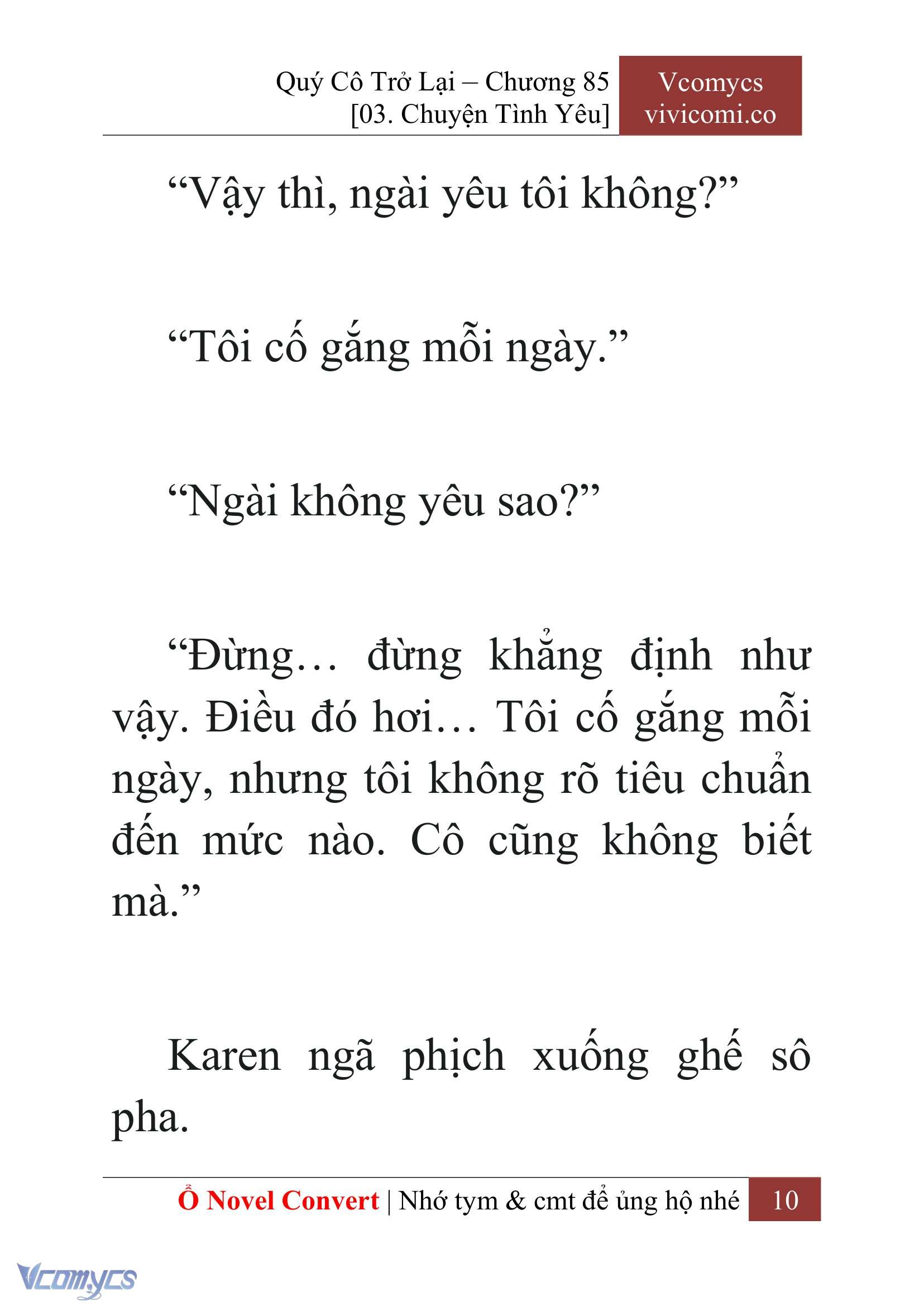 [Novel] Quý Cô Trở Lại Chap 85 - Trang 2