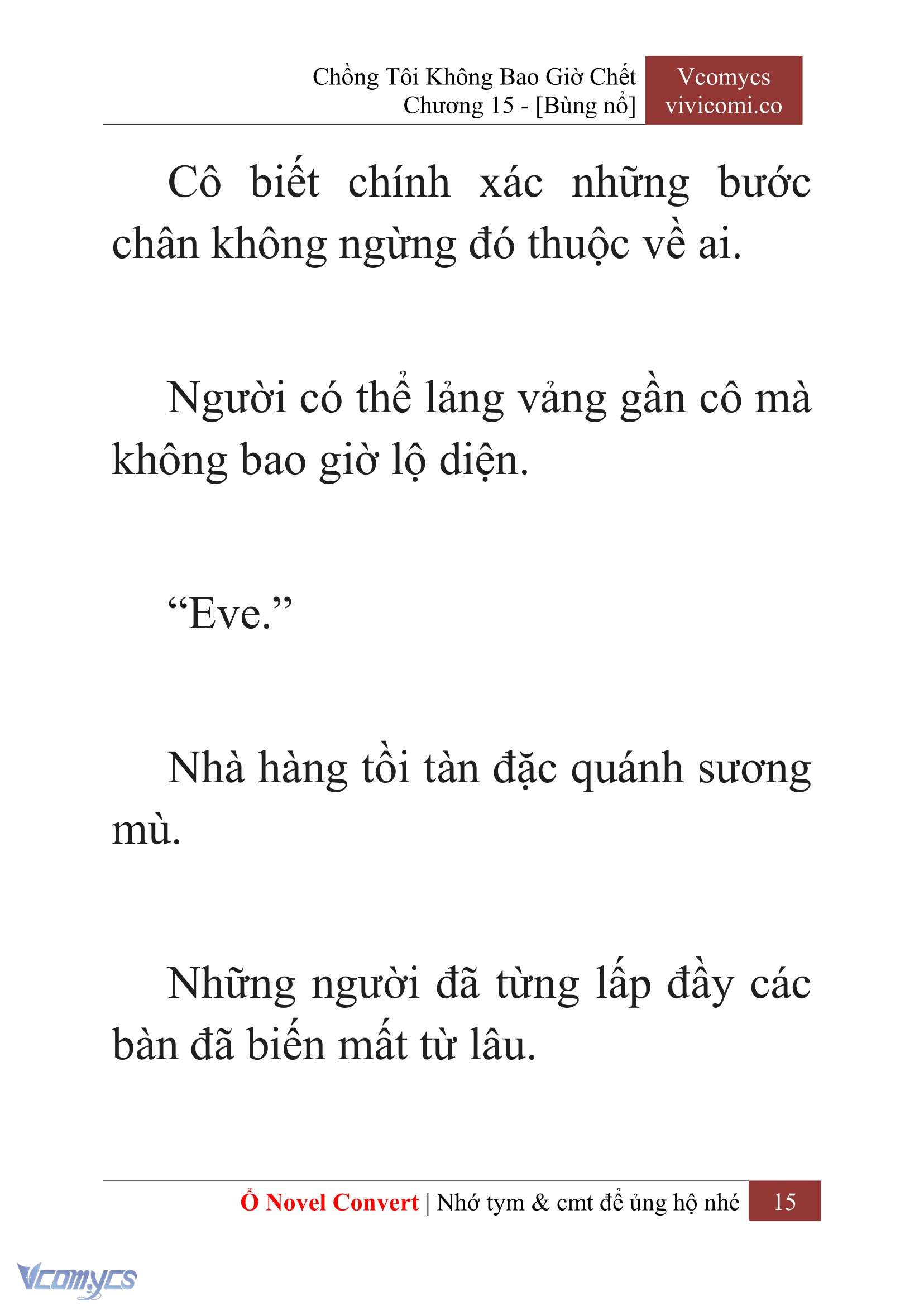 [Novel] Chồng Tôi Không Bao Giờ Chết Chap 15 - Trang 2