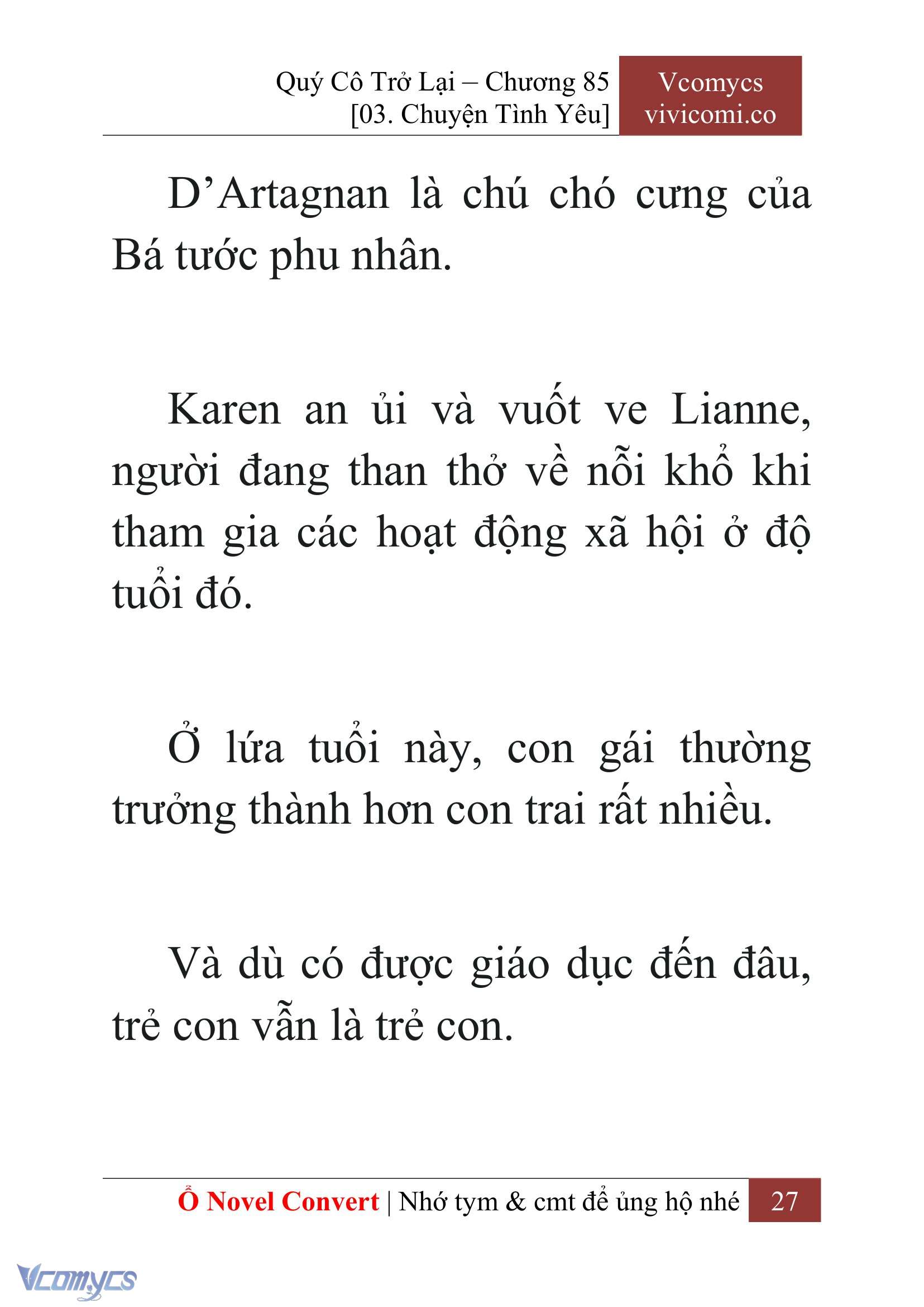 [Novel] Quý Cô Trở Lại Chap 85 - Trang 2