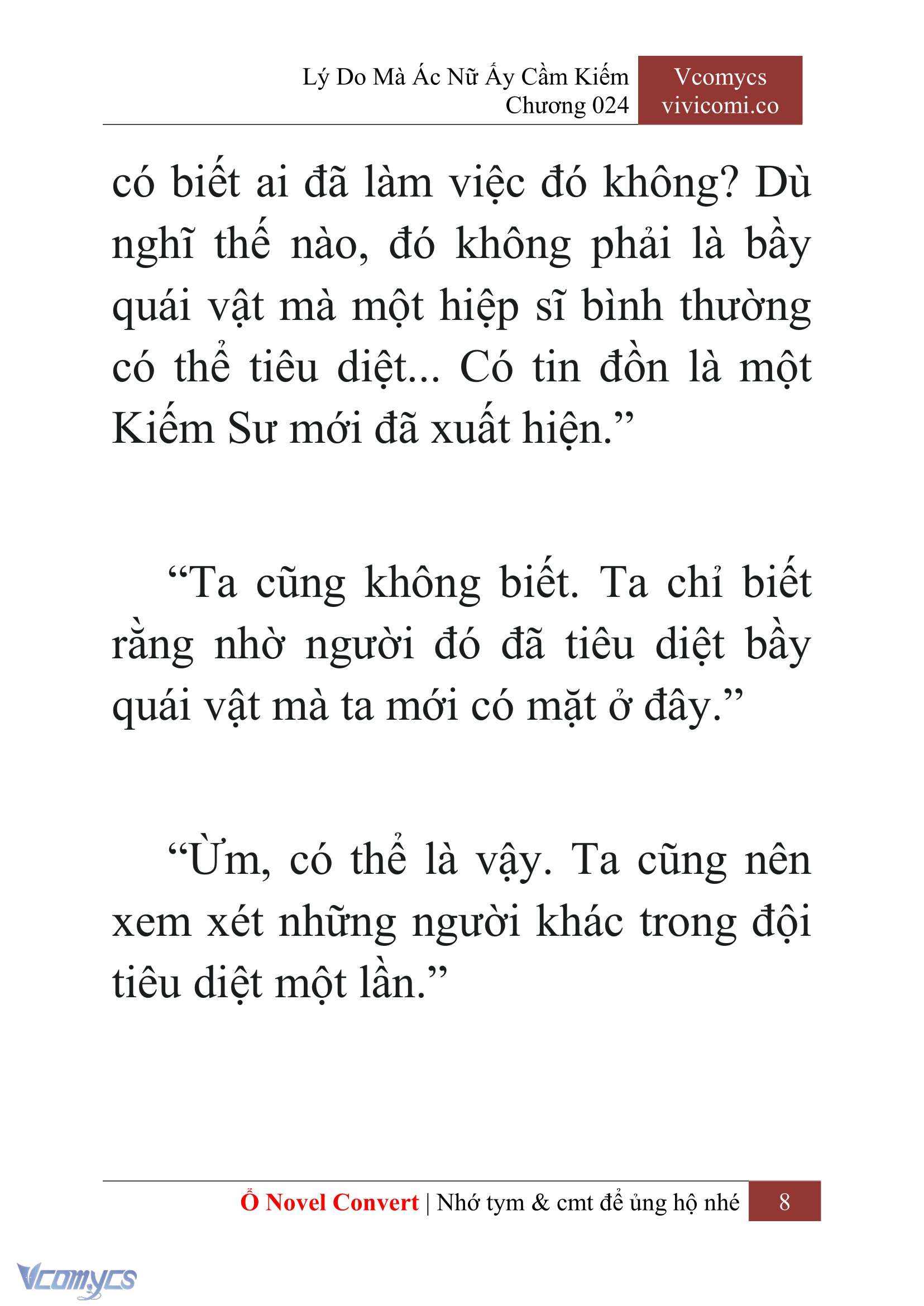 [Novel] Lý Do Mà Ác Nữ Ấy Cầm Kiếm Chap 24 - Trang 2