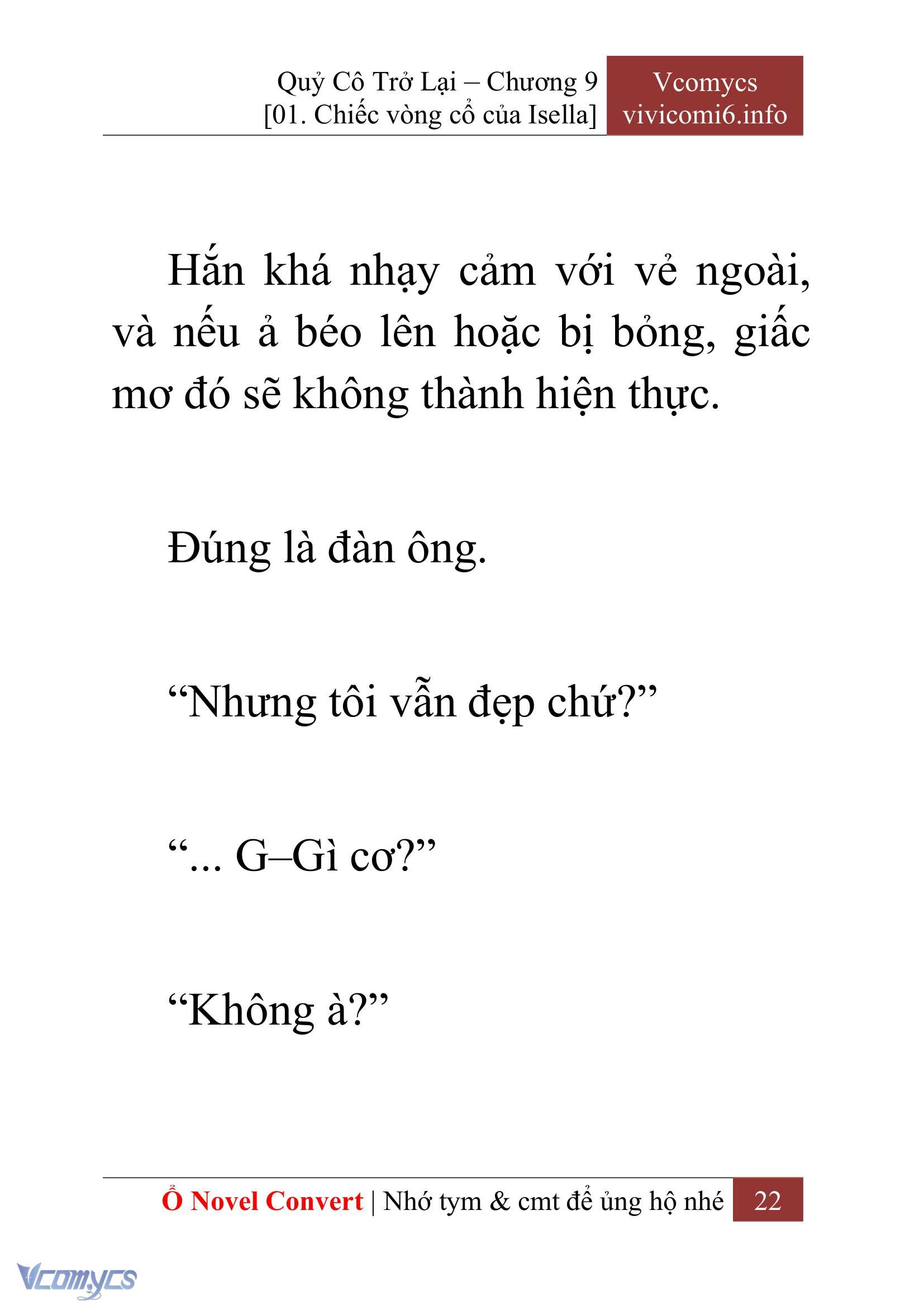 [Novel] Quý Cô Trở Lại Chap 9 - Next Chap 10