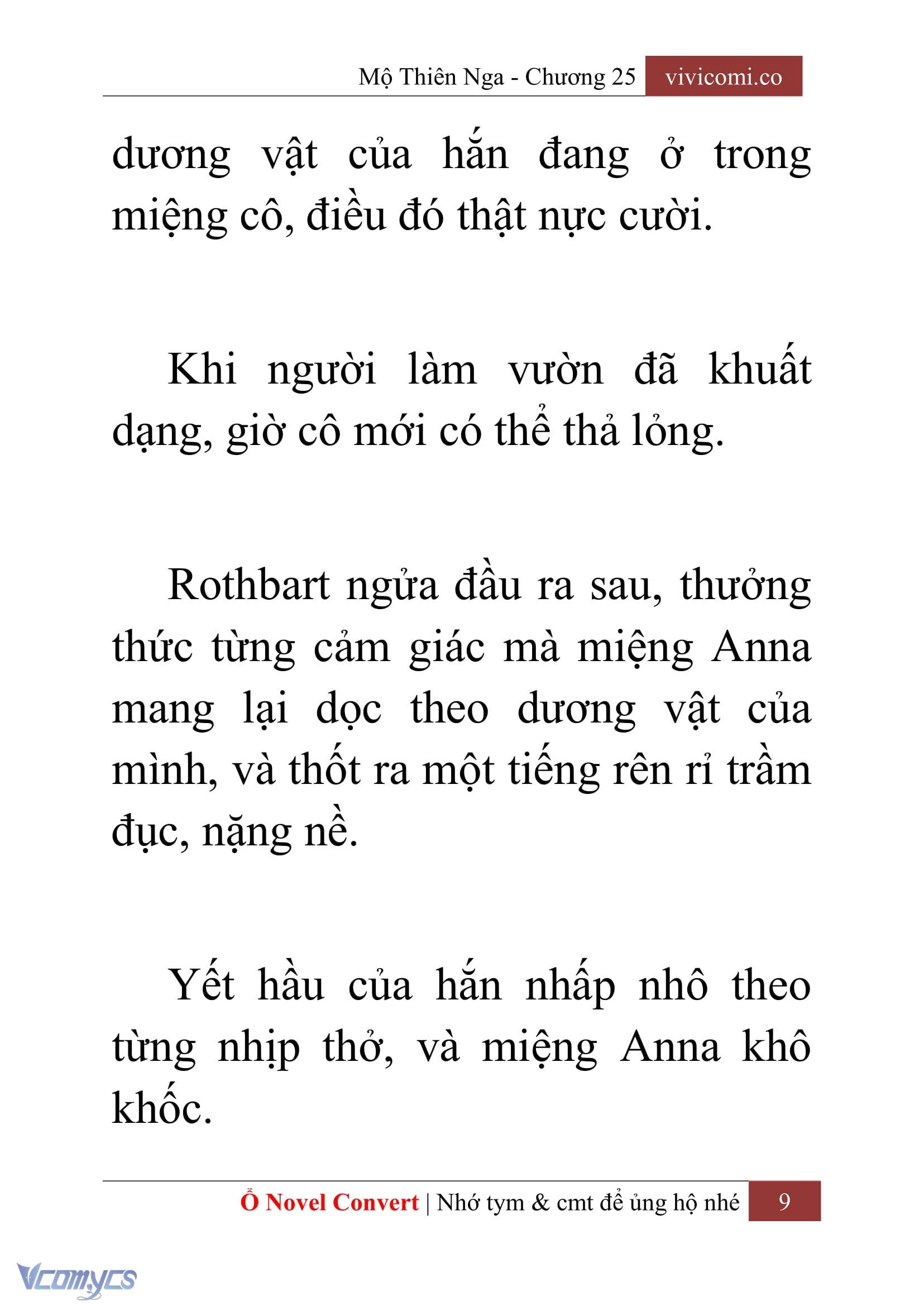 [Novel] Mộ Thiên Nga Chap 25 - Trang 2