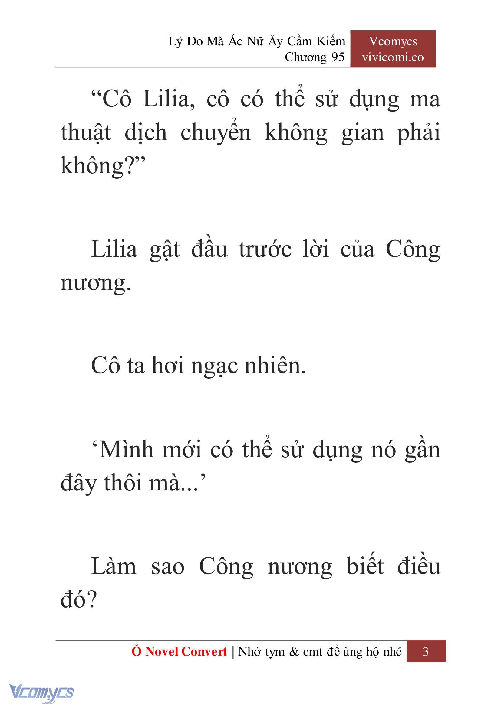 [Novel] Lý Do Mà Ác Nữ Ấy Cầm Kiếm Chap 95 - Trang 2