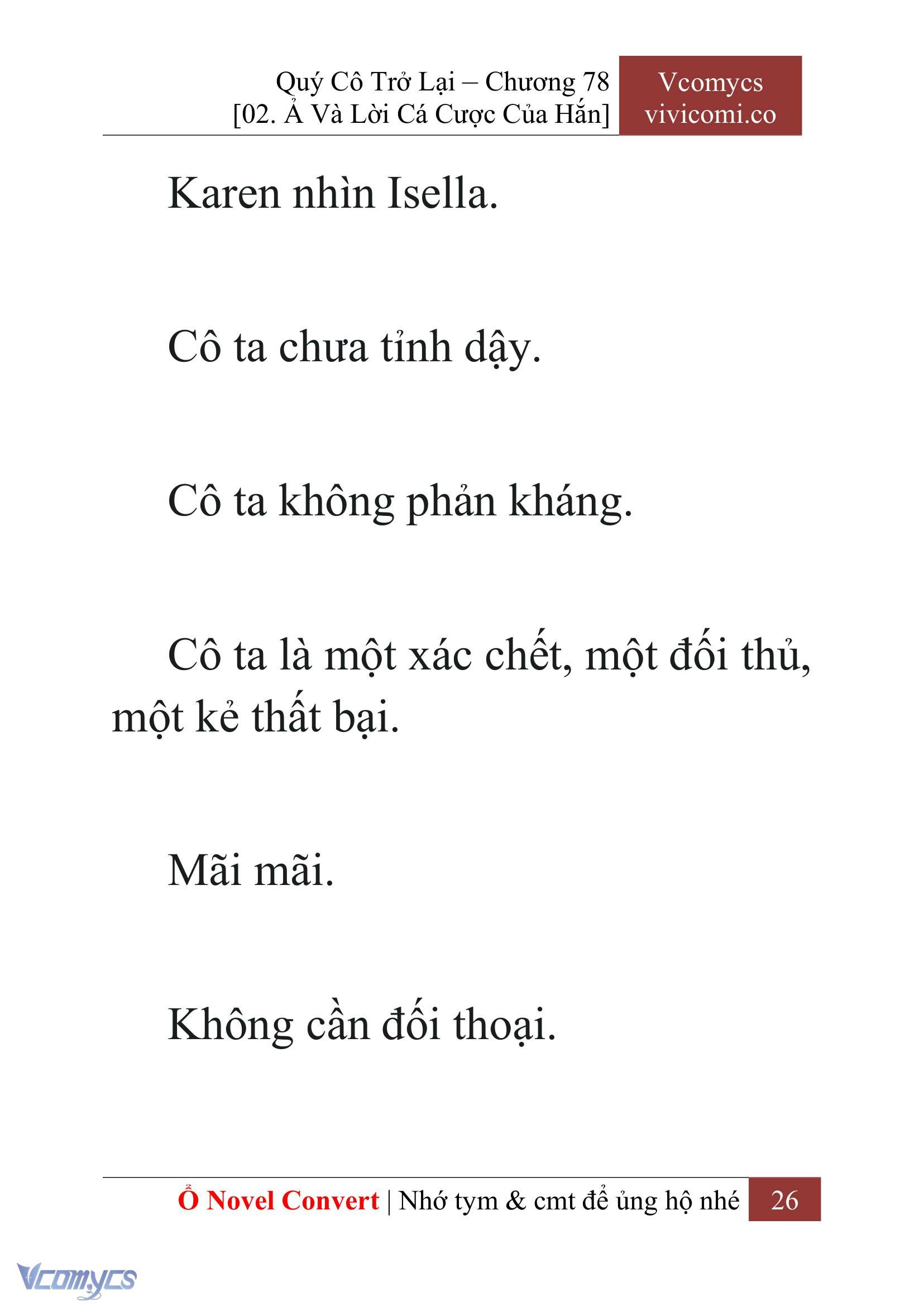 [Novel] Quý Cô Trở Lại Chap 78 - Trang 2