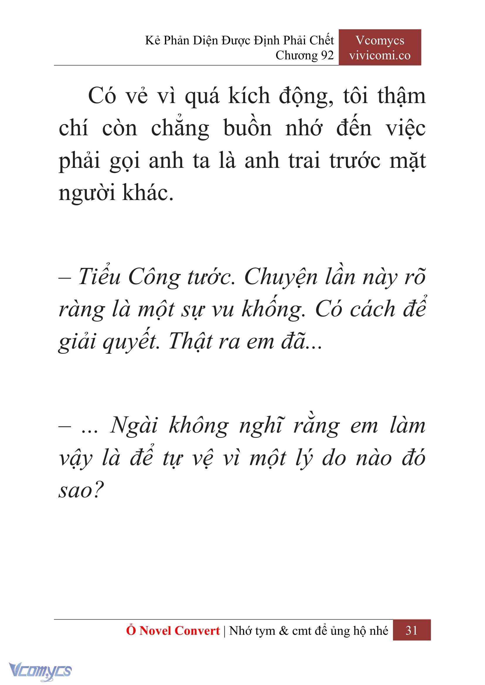[Novel] Kẻ Phản Diện Được Định Phải Chết Chap 92 - Next 