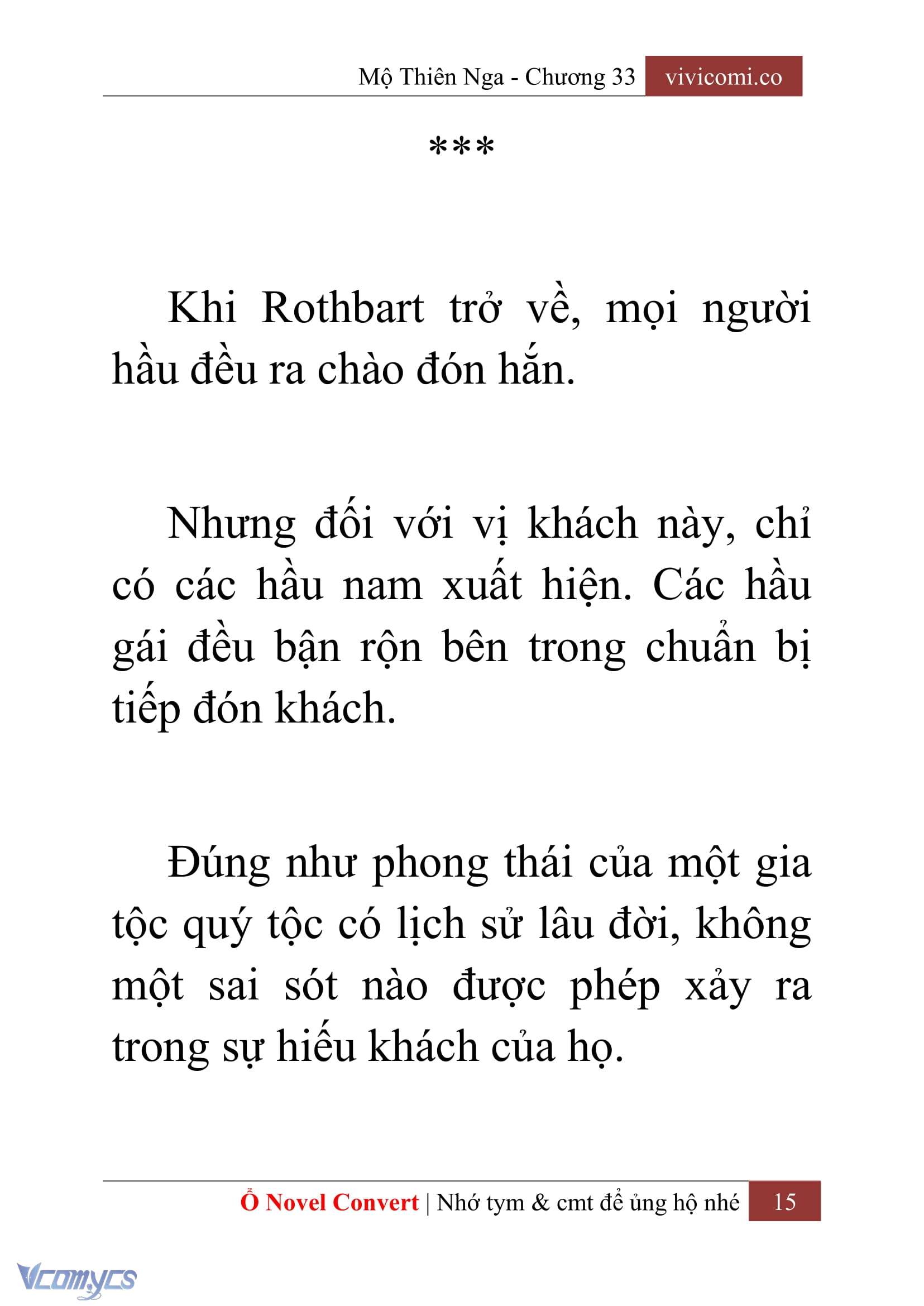 [Novel] Mộ Thiên Nga Chap 33 - Trang 2