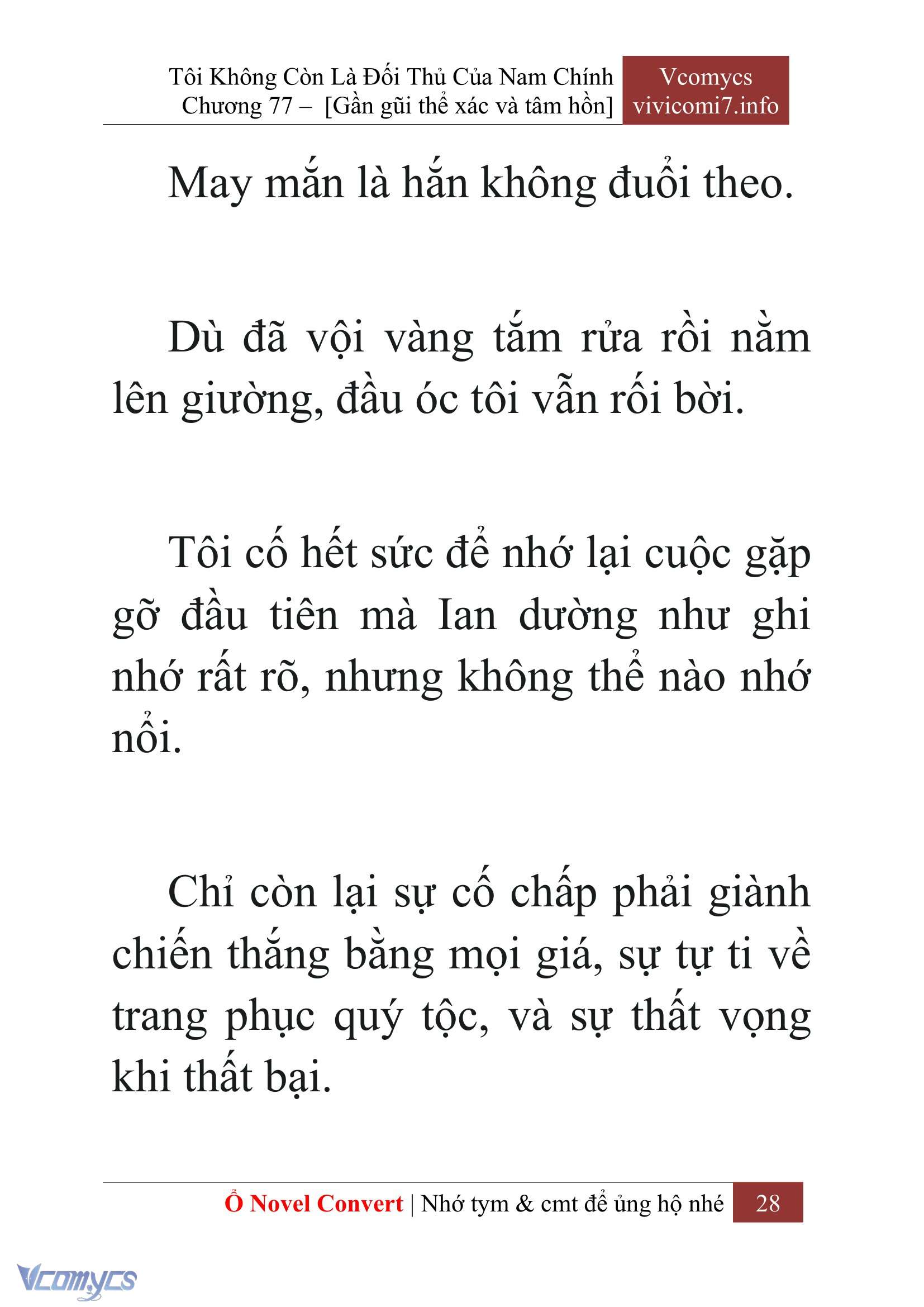[Novel] Tôi Không Còn Là Đối Thủ Của Nam Chính Chap 77 - Trang 2