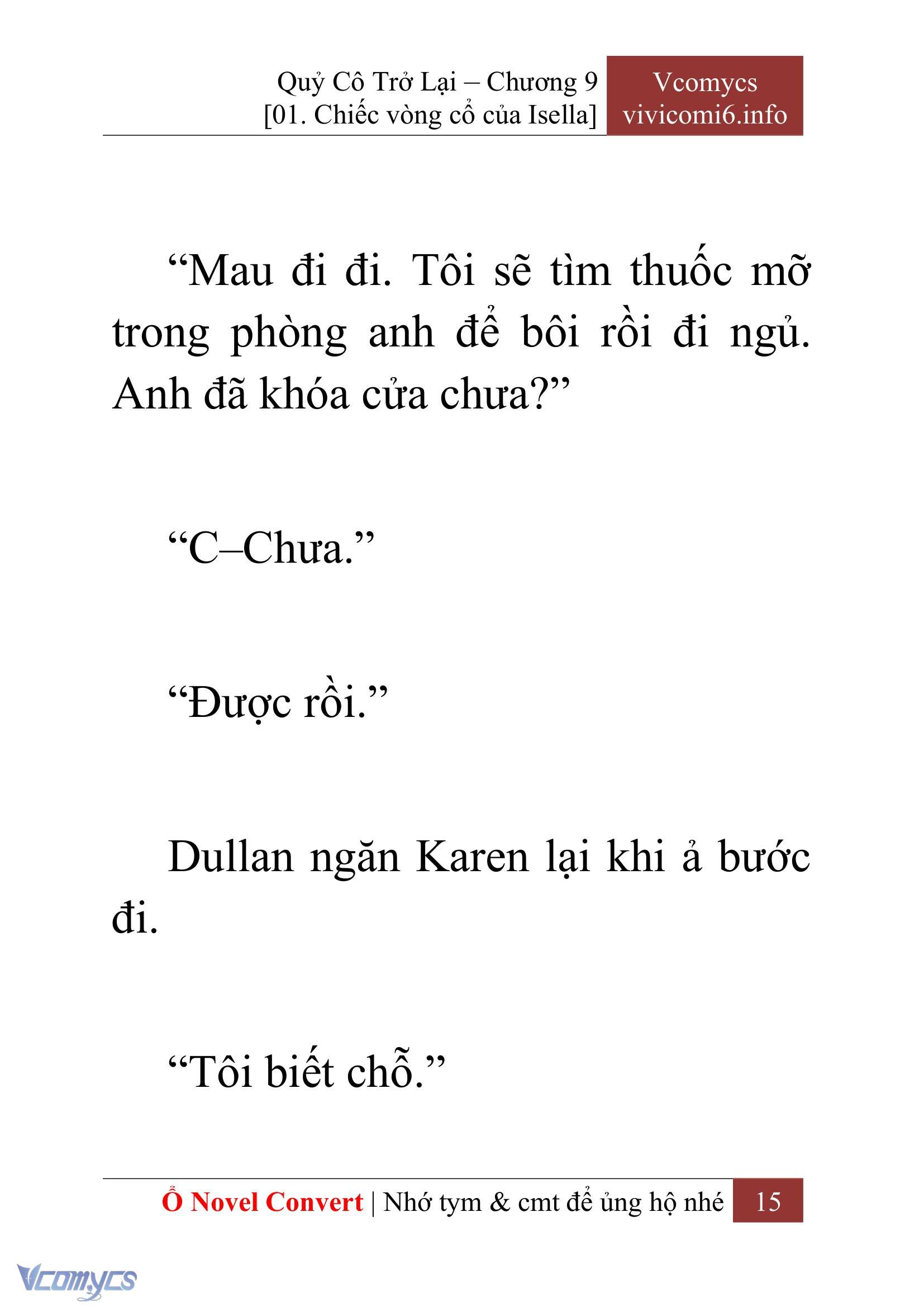 [Novel] Quý Cô Trở Lại Chap 9 - Next Chap 10