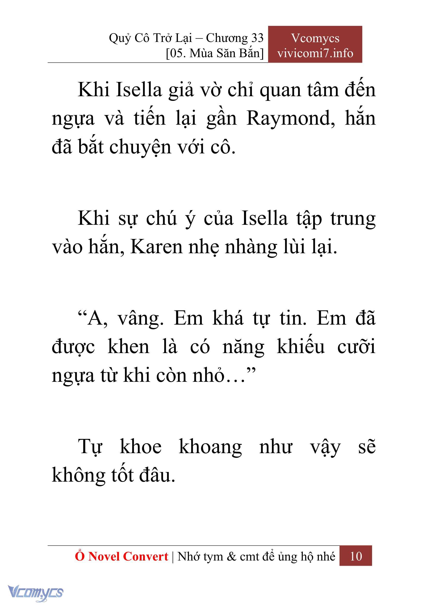 [Novel] Quý Cô Trở Lại Chap 33 - Trang 2