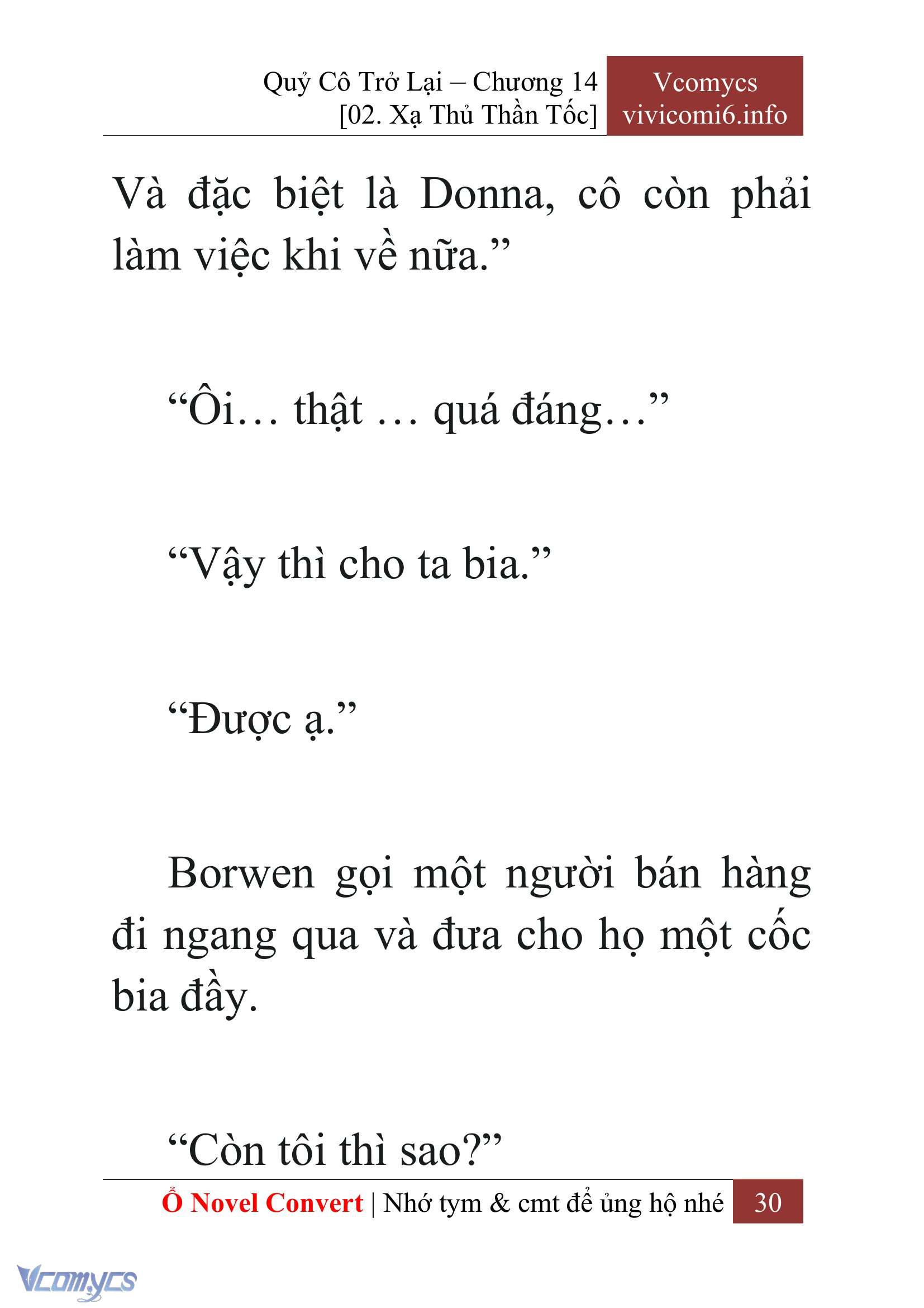 [Novel] Quý Cô Trở Lại Chap 14 - Trang 2