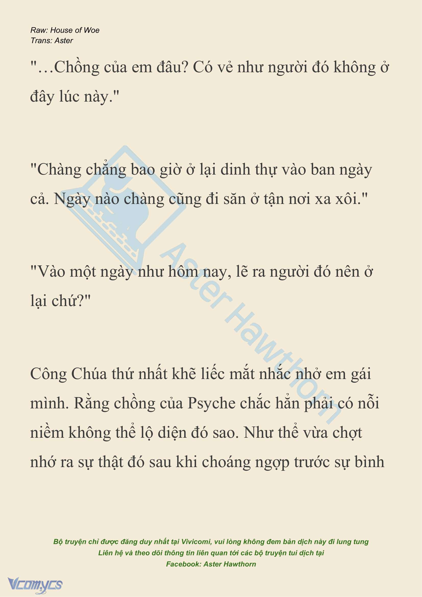 [NOVEL] Dành Cho Các Nữ Thần: Dành cho Psyche Chap 31 - Trang 2