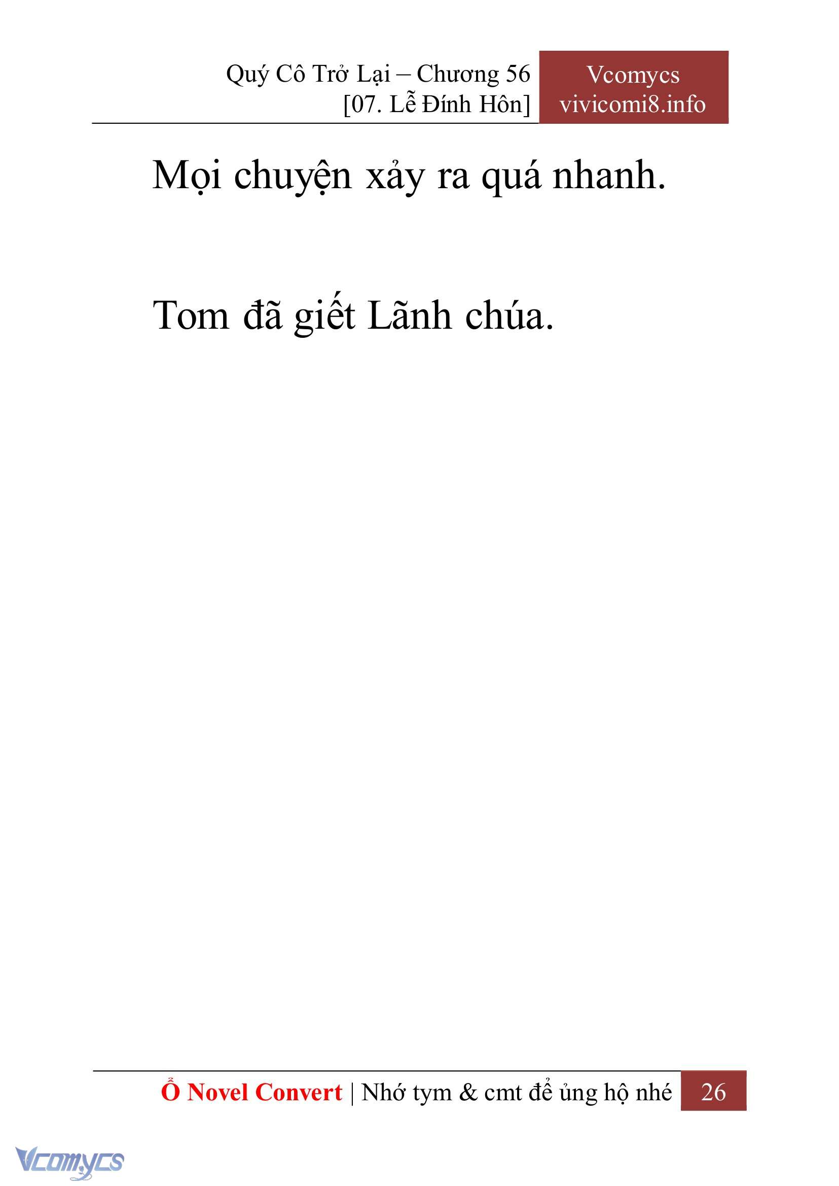 [Novel] Quý Cô Trở Lại Chap 56 - Trang 2